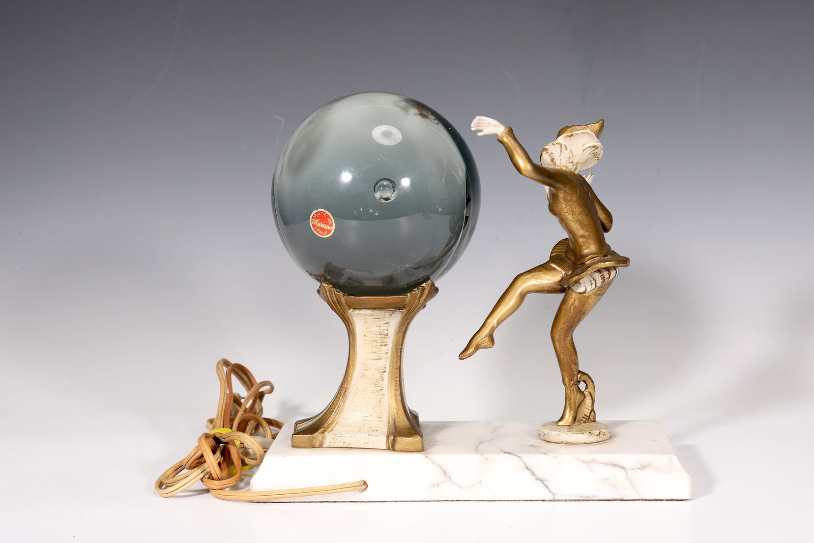 JB Hirsch Gerdago Art Deco Harlequin Pixie Dancer Illuminated Globe Lamp - 6