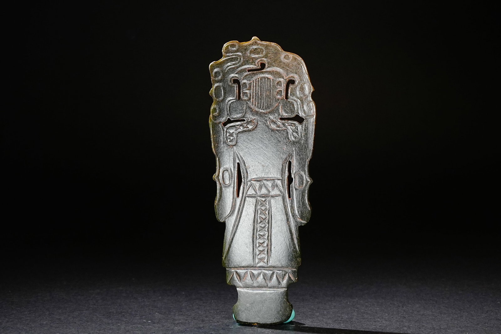 Jade Carved Character Pattern Bi - 2