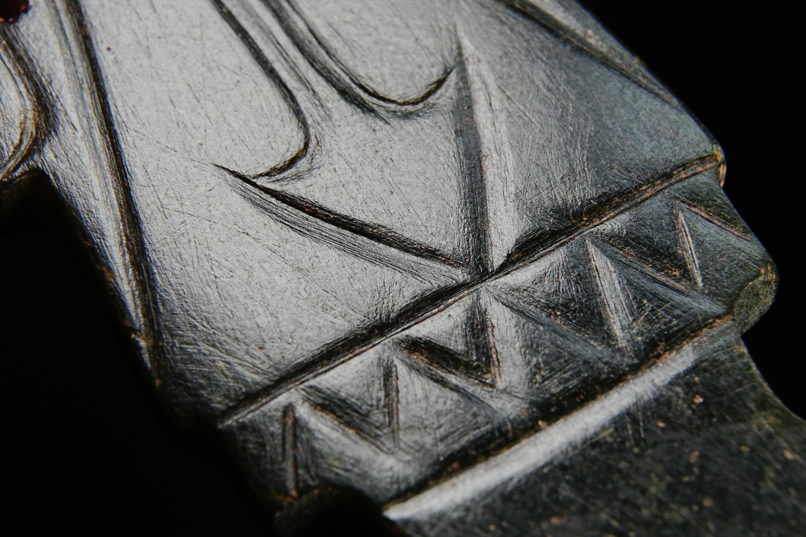 Jade Carved Character Pattern Bi - 8