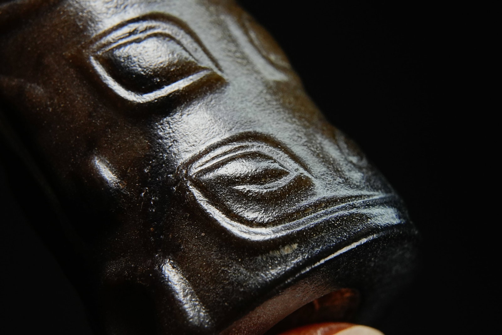 Jade Carved Beast Face Pattern Ornament - 5