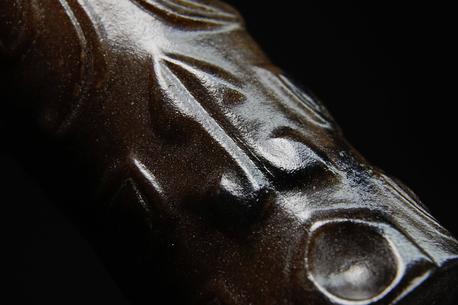 Jade Carved Beast Face Pattern Ornament - 6