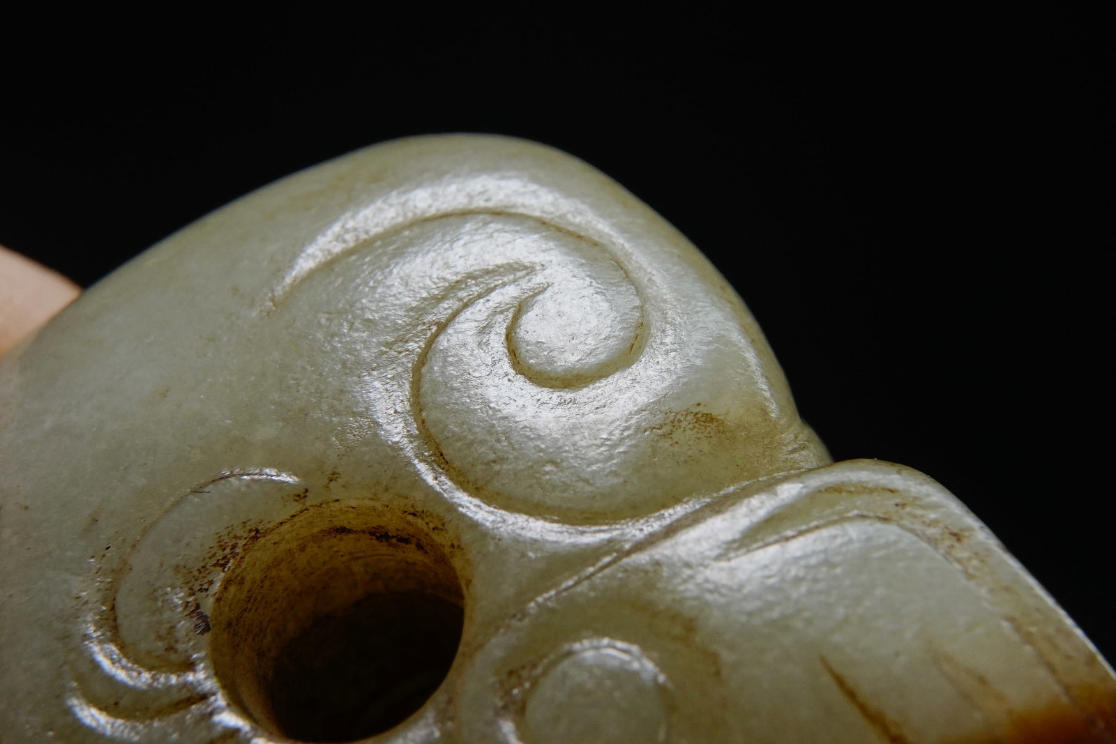 Jade Carved Dragon Shape Ornament - 6