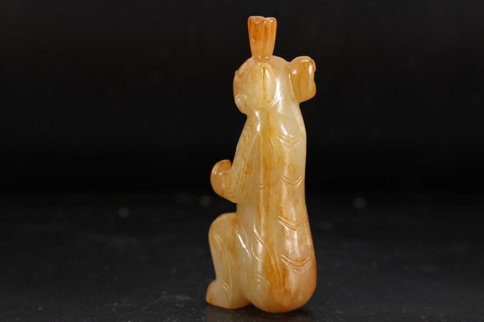 Jade Carved Beast Face Pattern Beast Shape Ornament - 4