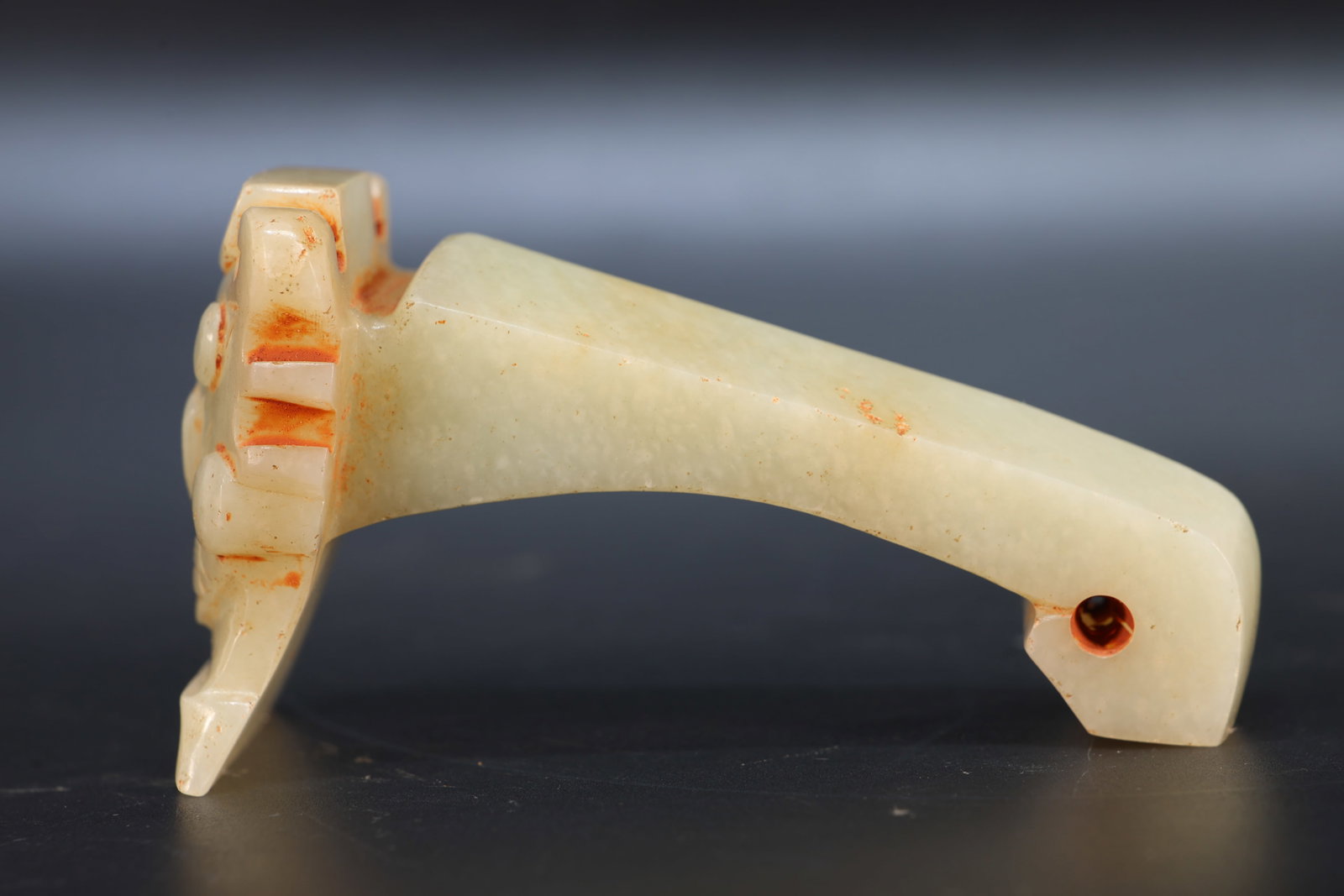 Jade Carved Beast Face Shape Ornament - 4
