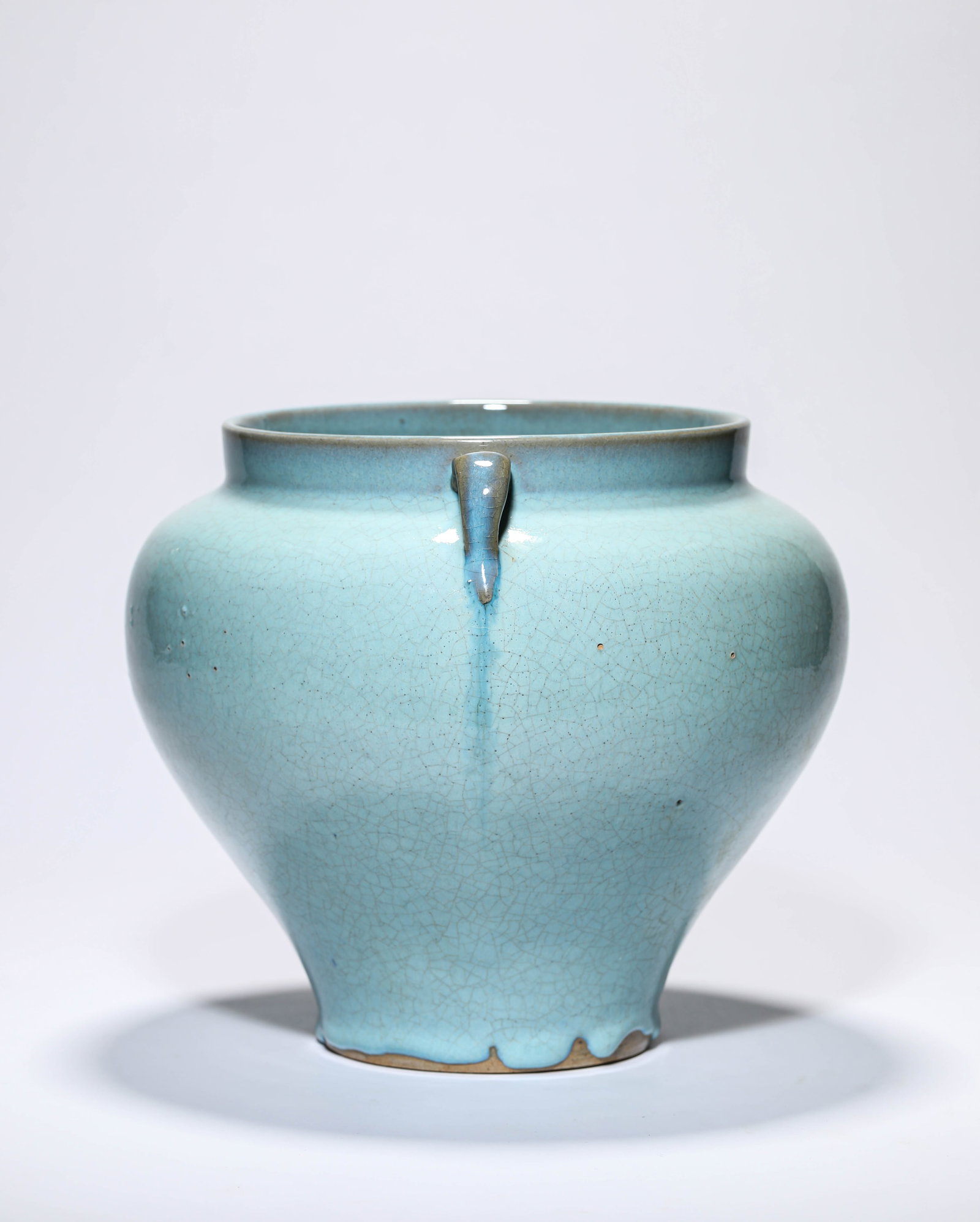 A JUN-TYPE ‘PURPLE-SPLASHED’ ‘DOUBLE-HANDLED’ JAR - 2