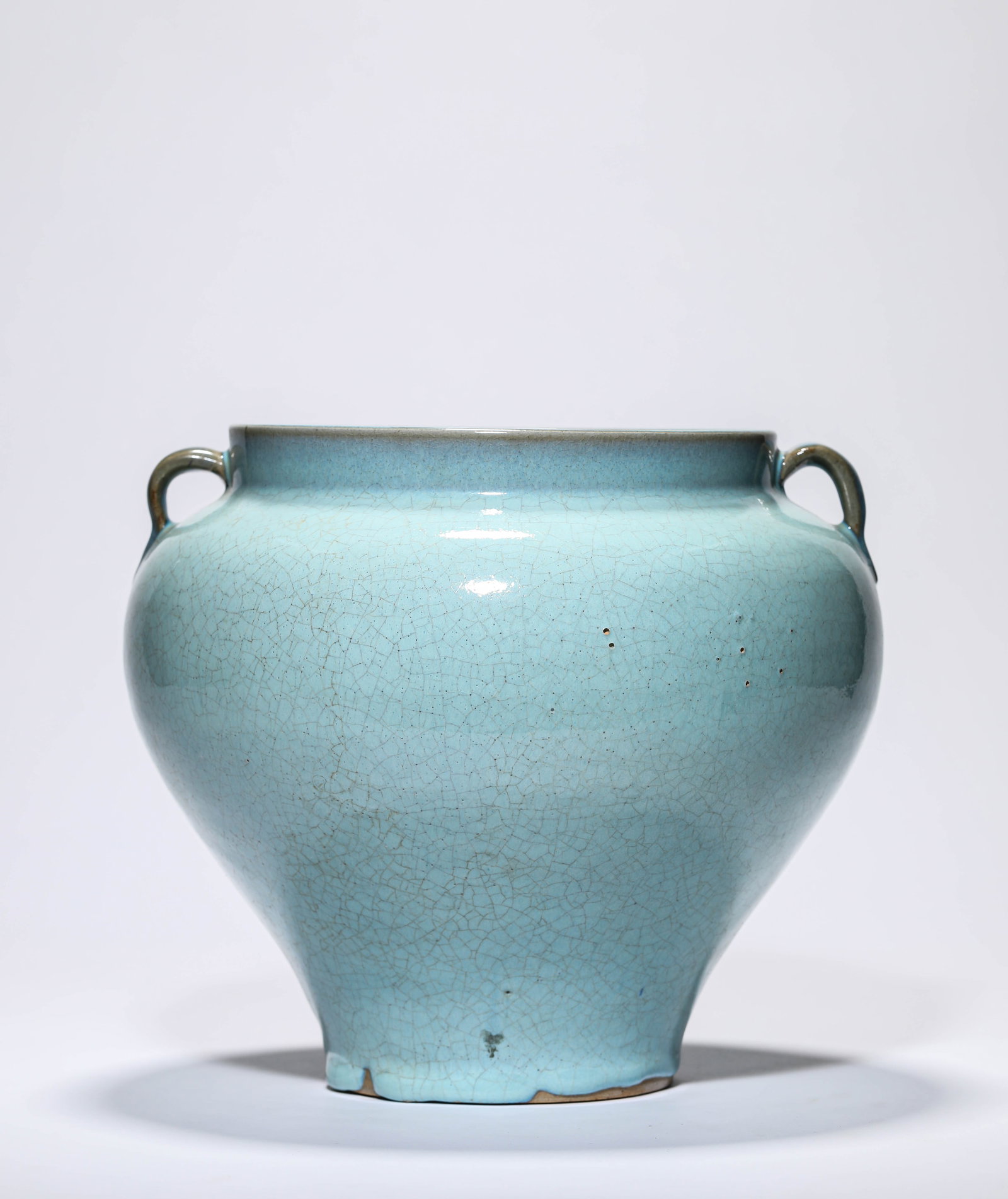 A JUN-TYPE ‘PURPLE-SPLASHED’ ‘DOUBLE-HANDLED’ JAR - 3