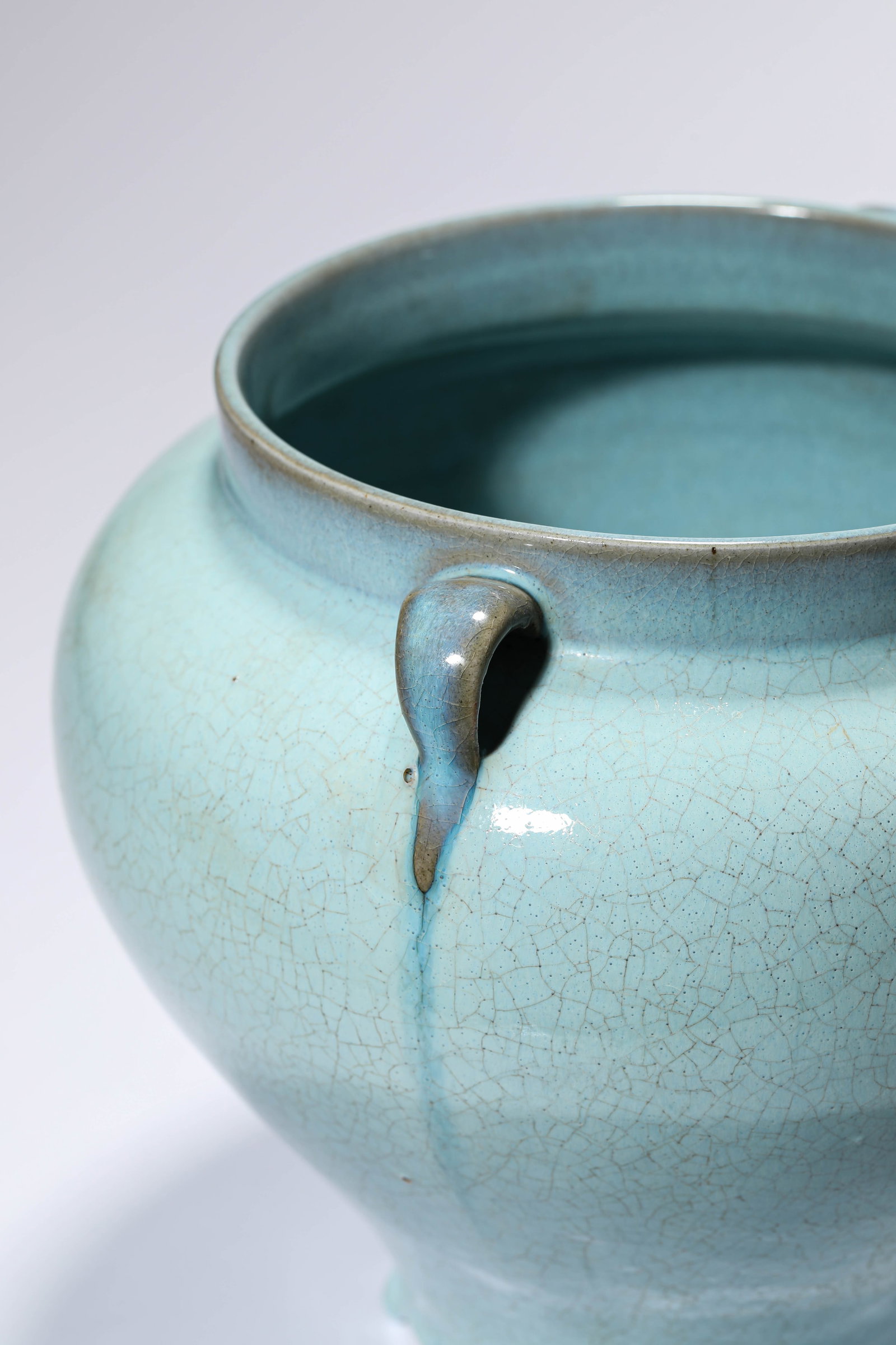 A JUN-TYPE ‘PURPLE-SPLASHED’ ‘DOUBLE-HANDLED’ JAR - 4