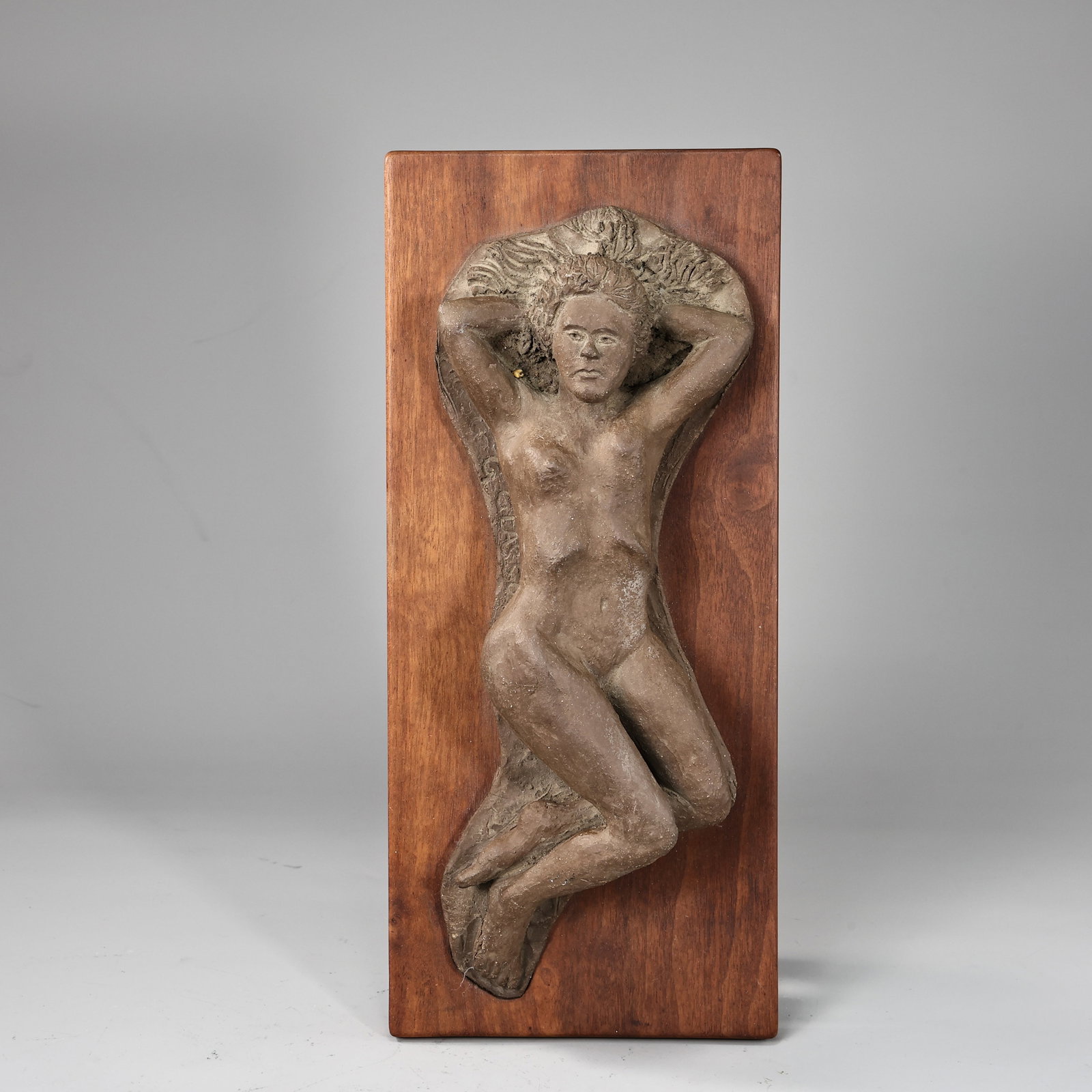 Hand Carved Reclining Female Nude Signed C. Glassoff (1 of 6)