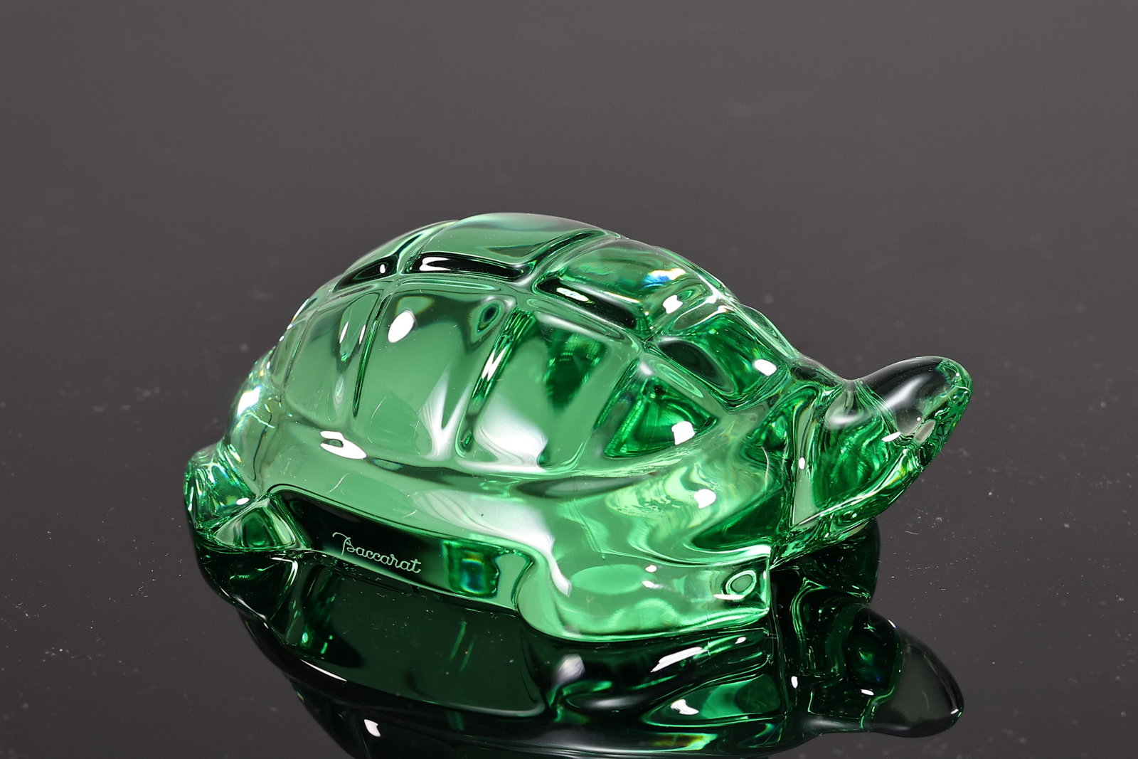 Baccarat France Crystal Green Turtle Tortoise Figurine (1 of 6)