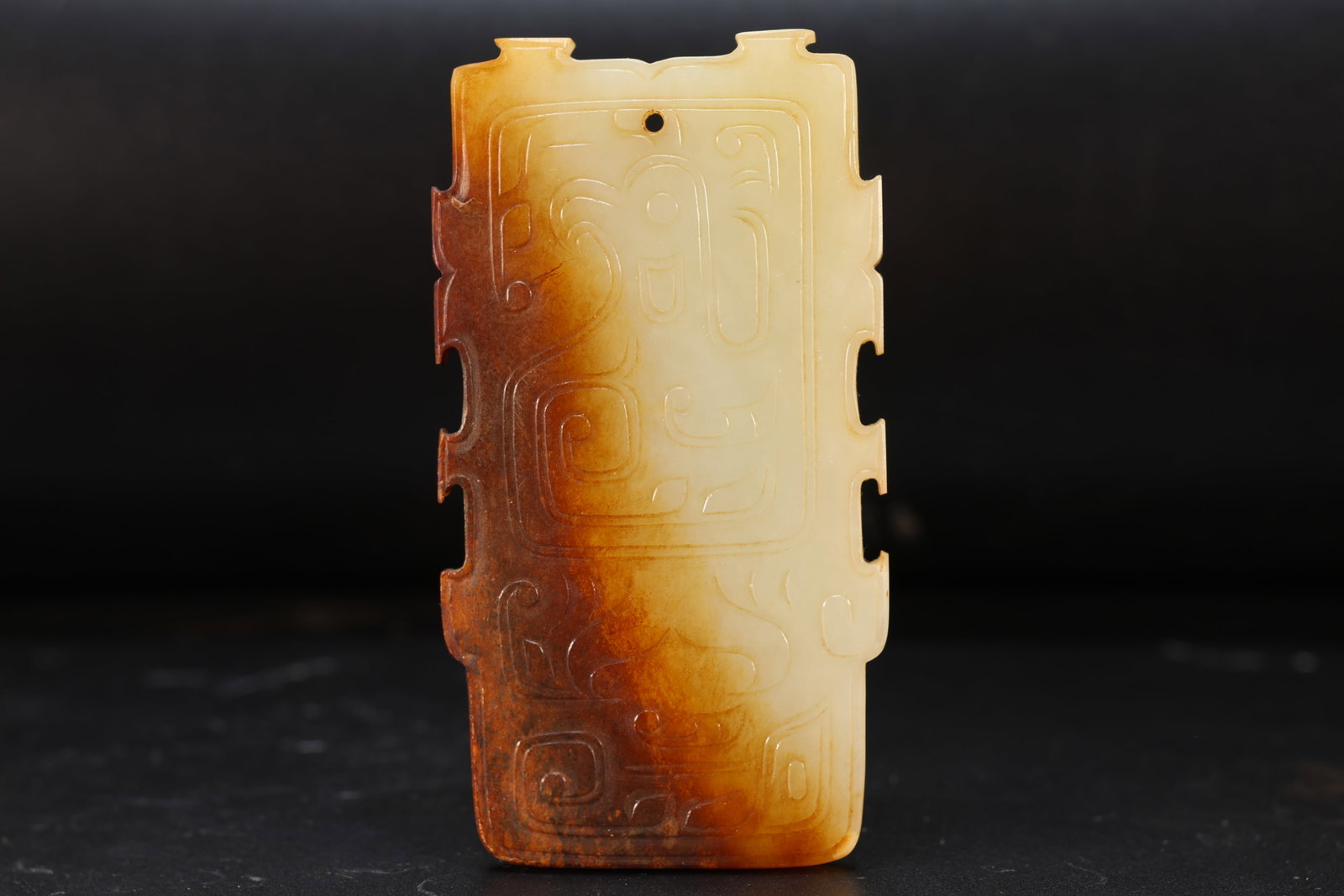 Jade Carved Bird Pattern Bi: Jade Carved Bird Pattern Bi (8.7 x 4.5 x 0.5cm)