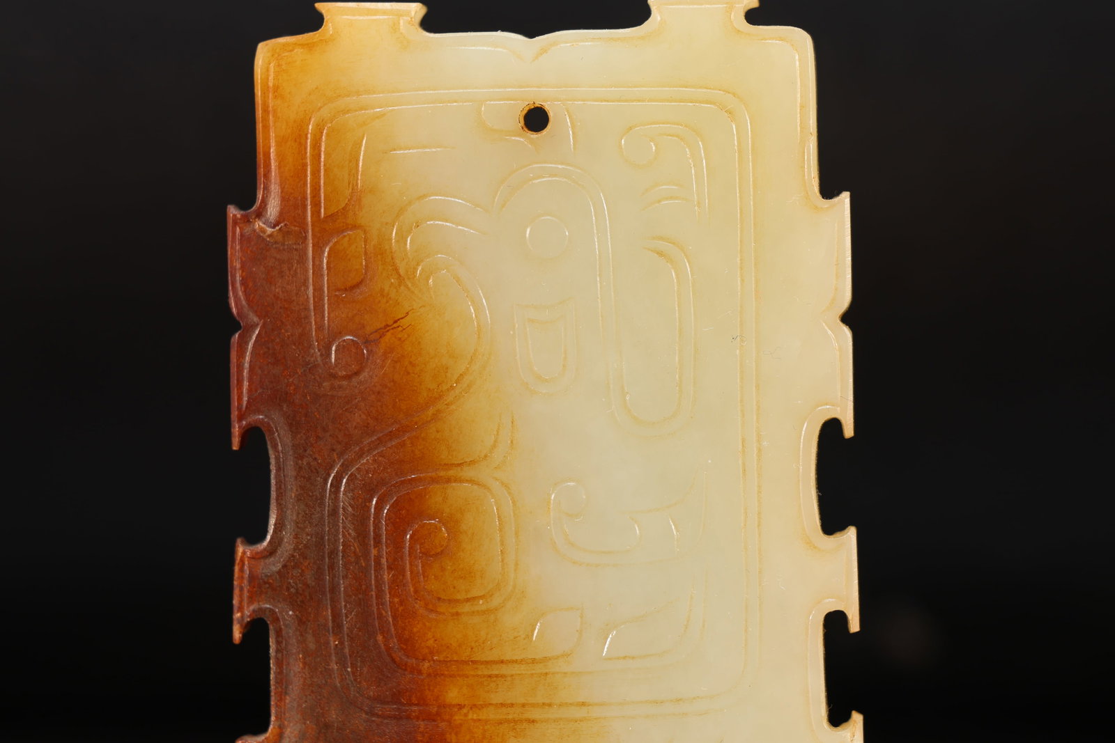 Jade Carved Bird Pattern Bi - 2