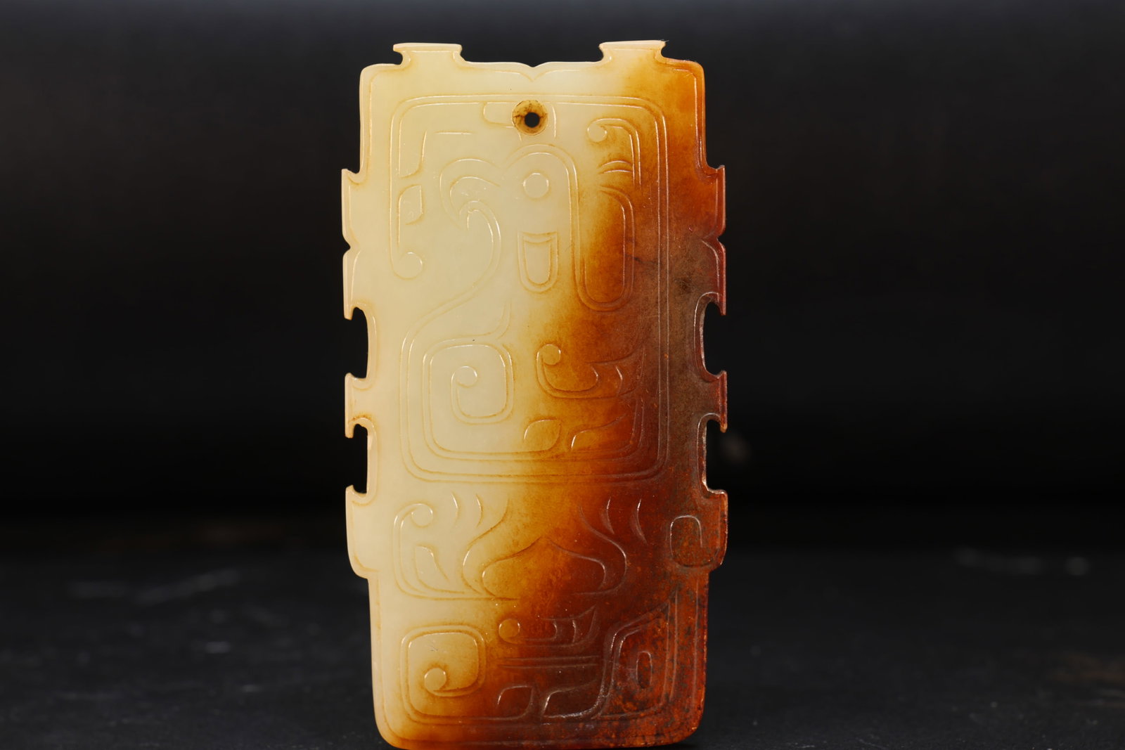 Jade Carved Bird Pattern Bi - 4