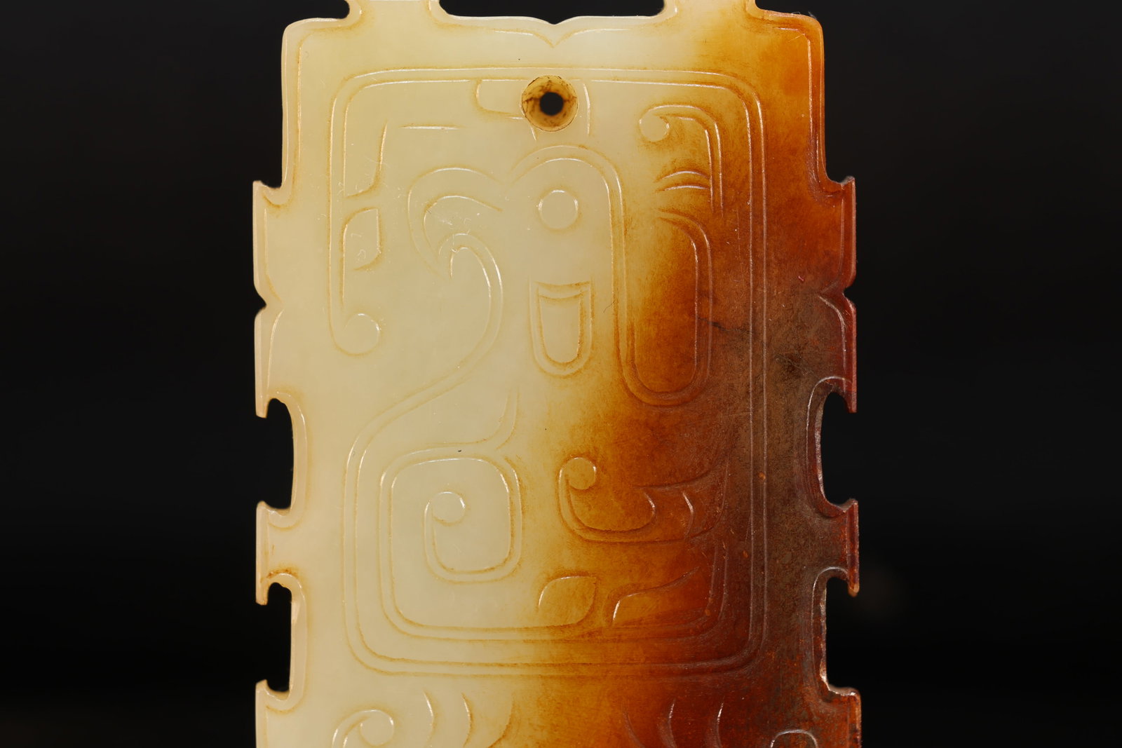 Jade Carved Bird Pattern Bi - 5