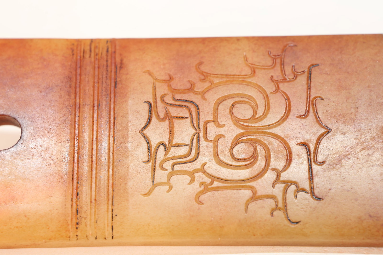 Jade Carved Beast Face Pattern Gui - 8