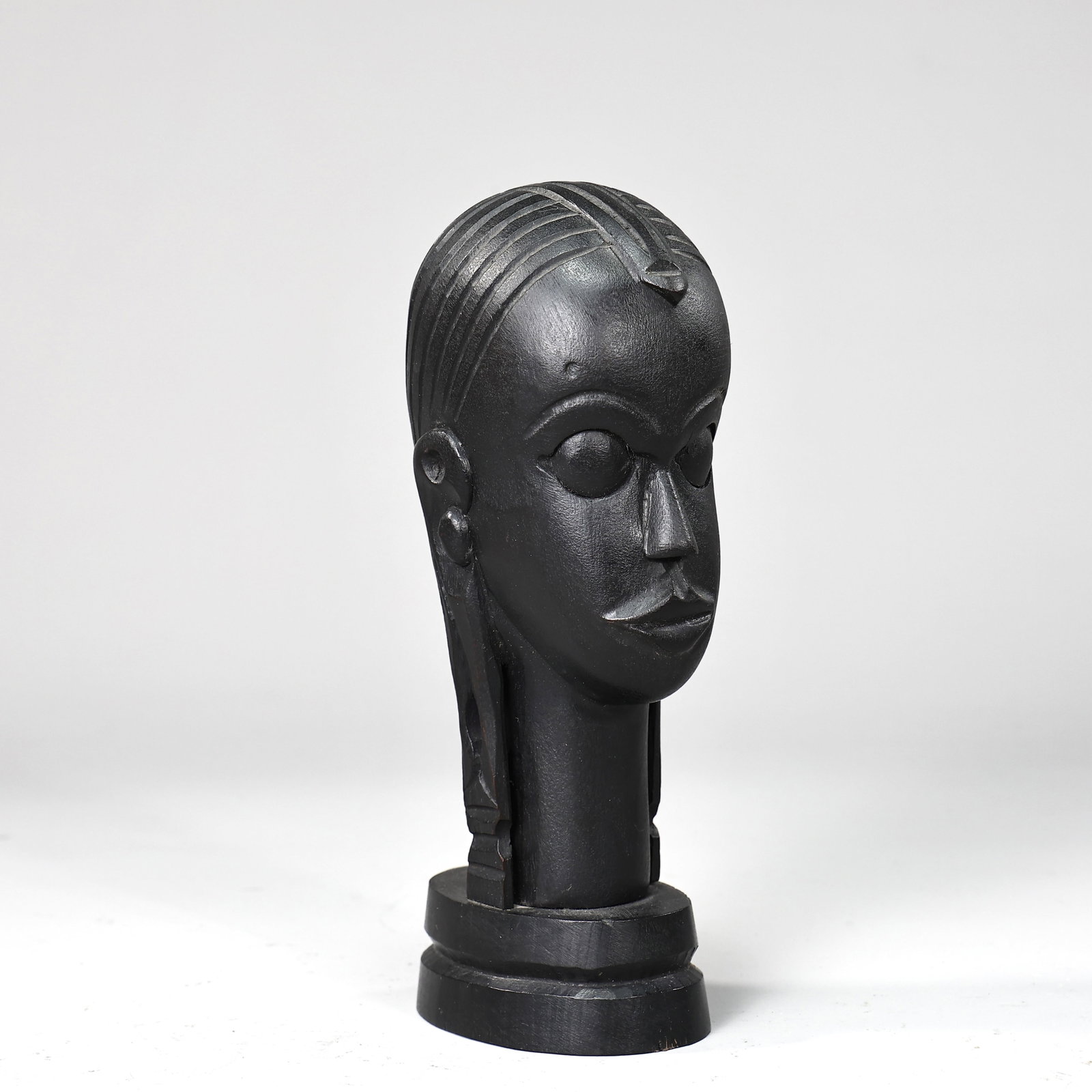 Hand Carved African Woman Wood Bust Figurine (1 of 6)
