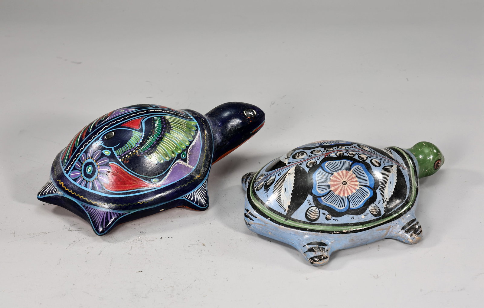 Two Mexican Folk Art Pottery Turtles (1 of 6)