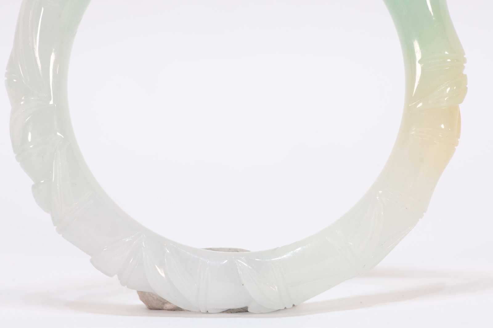 Jadeite Carved Dragon Pattern Bangle - 3