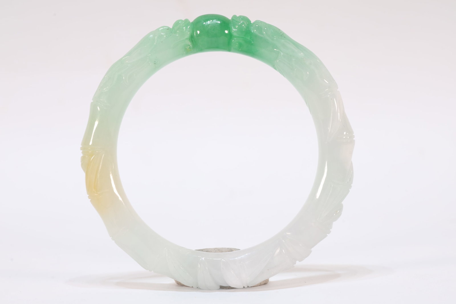 Jadeite Carved Dragon Pattern Bangle - 4