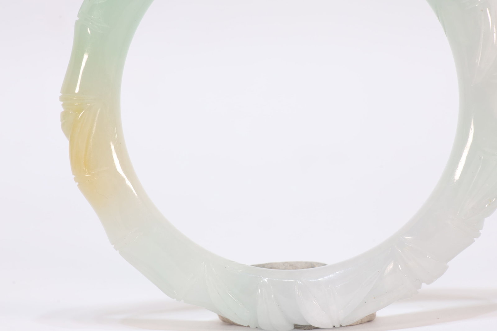 Jadeite Carved Dragon Pattern Bangle - 6