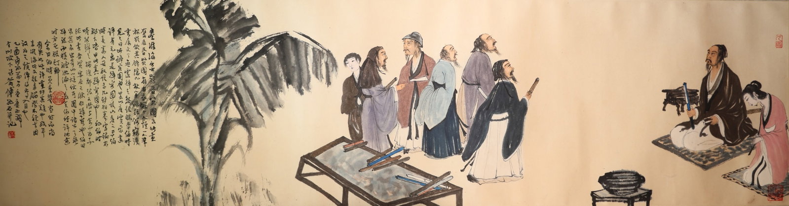 Chinese Drawing Character Story Painting,Fu Baoshi Mark: Chinese Drawing Character Story Painting,Fu Baoshi Mark (180 x 47cm)