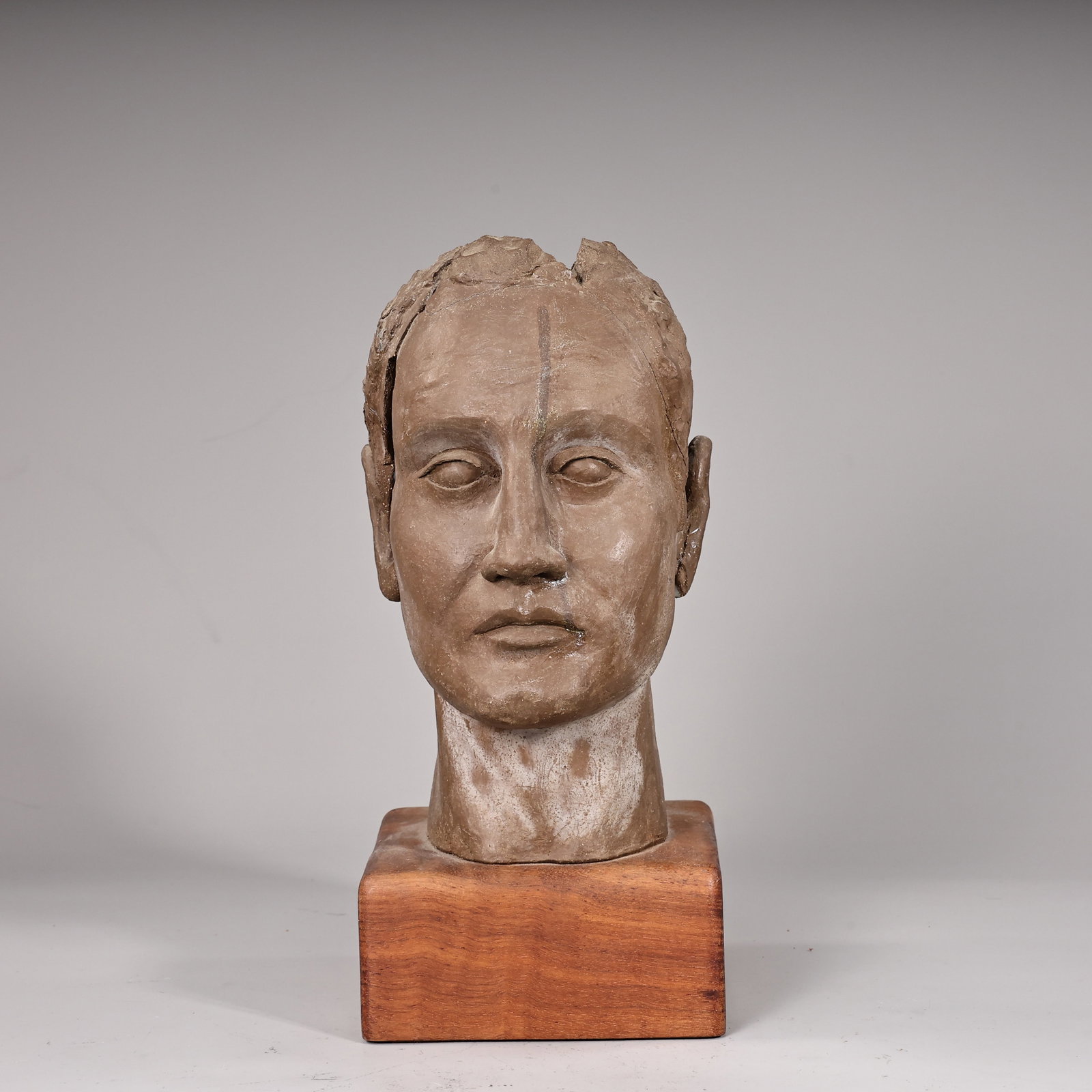 Head Of Man Portrait Bust Sculpture On The Stand (1 of 6)
