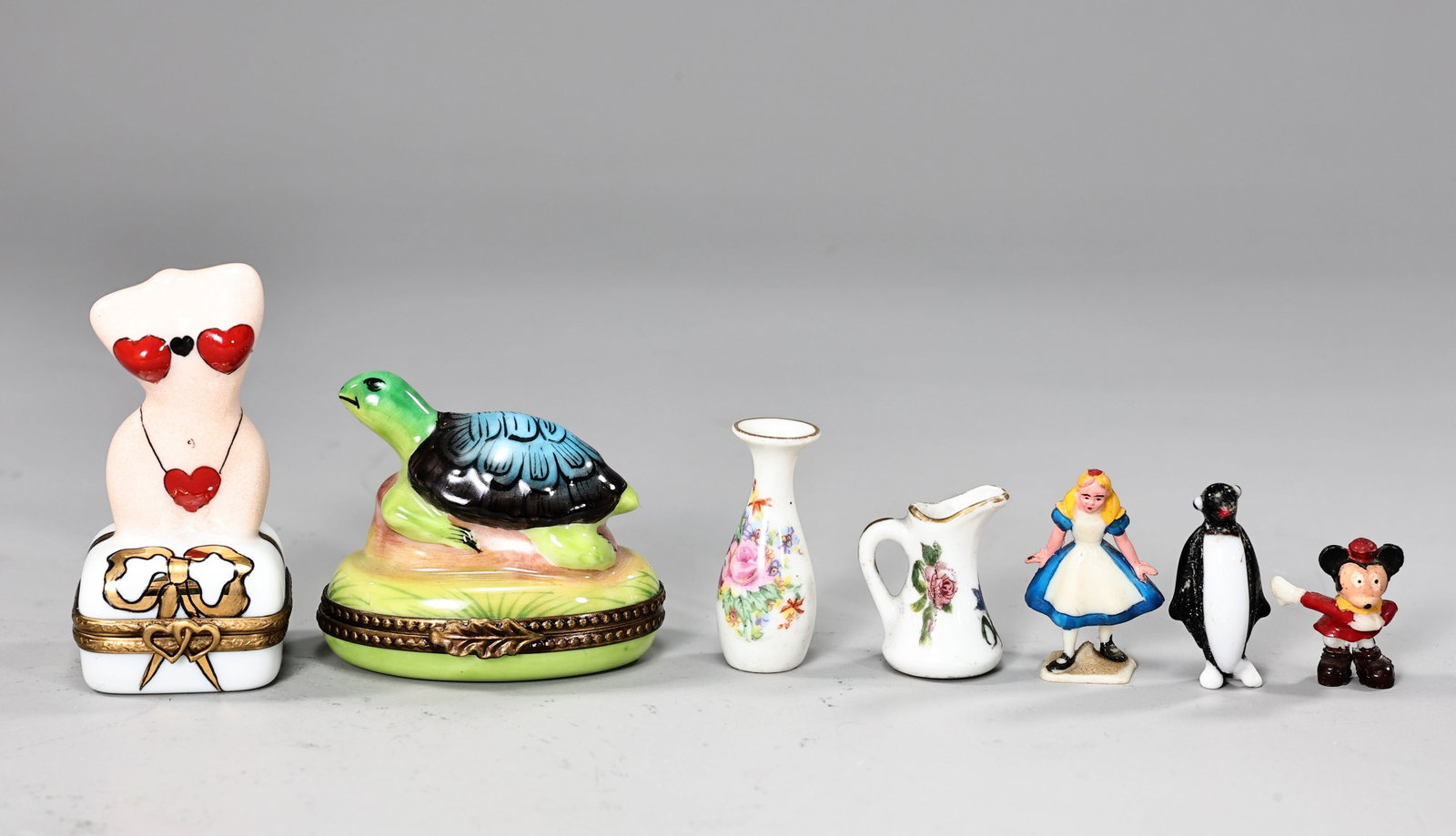 Group Of Miniature Porcelain Figurine Include Limoges, Disney (1 of 8)