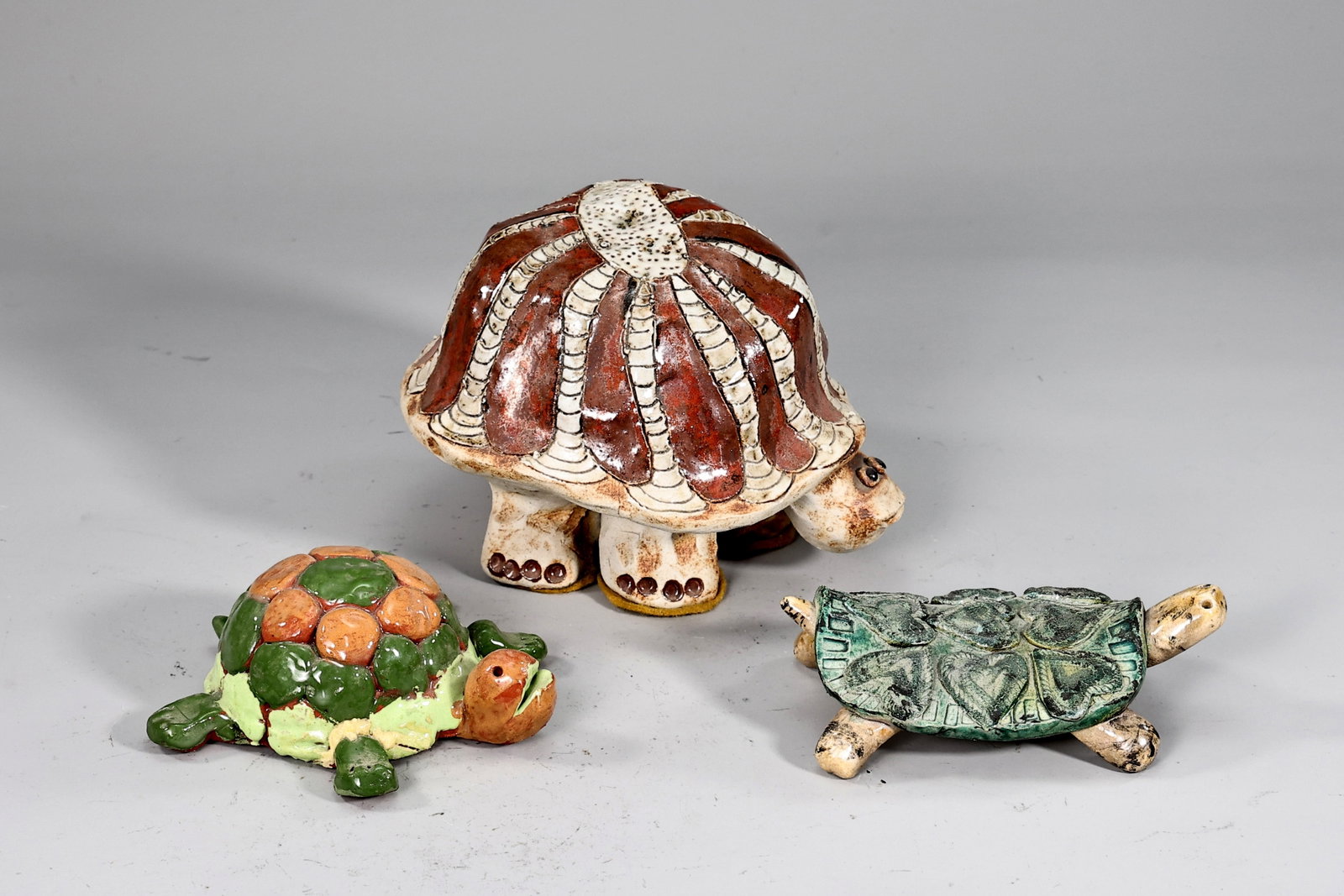 Collection Of Signed Studio Art Pottery Turtle Figurines (1 of 8)