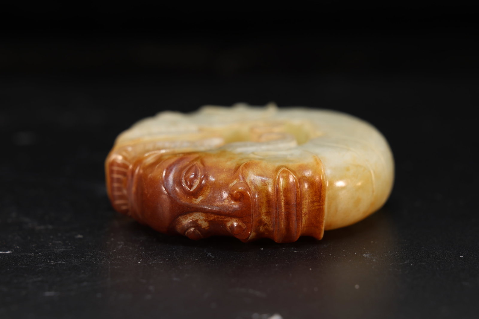 Jade Carved Character Face Pattern Bi - 5
