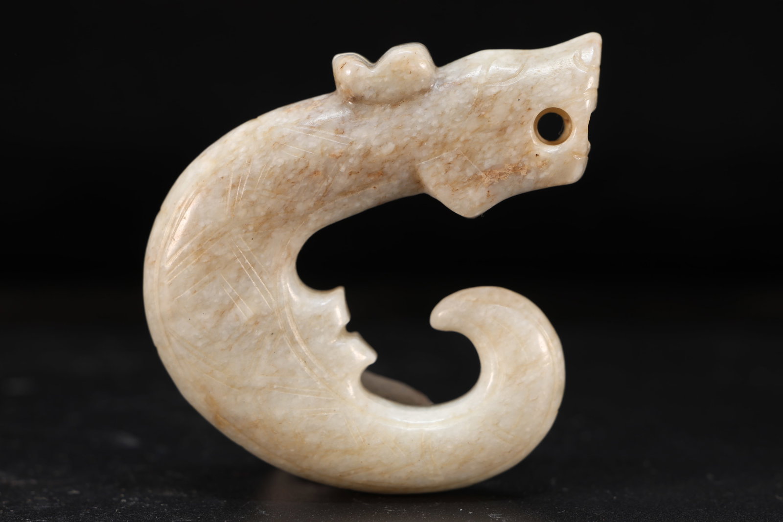 Jade Carved Dragon Shape Ornament (1 of 6)