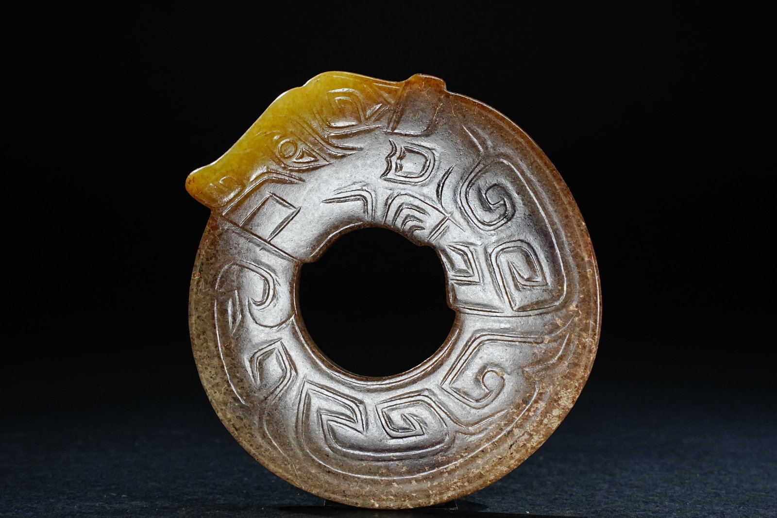Jade Carved Dragon Pattern Dragon Shape Ring - 2