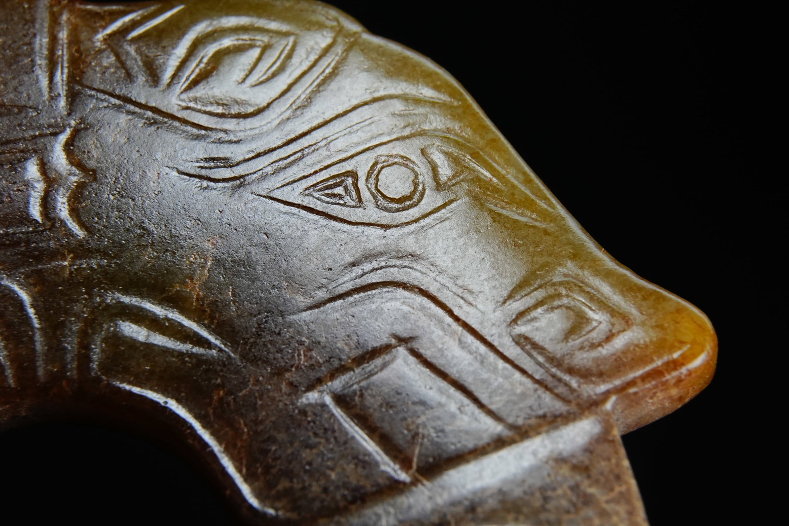 Jade Carved Dragon Pattern Dragon Shape Ring - 3