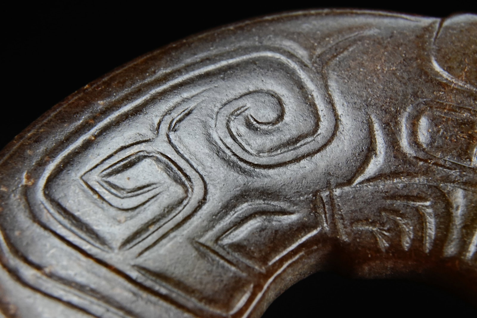 Jade Carved Dragon Pattern Dragon Shape Ring - 5