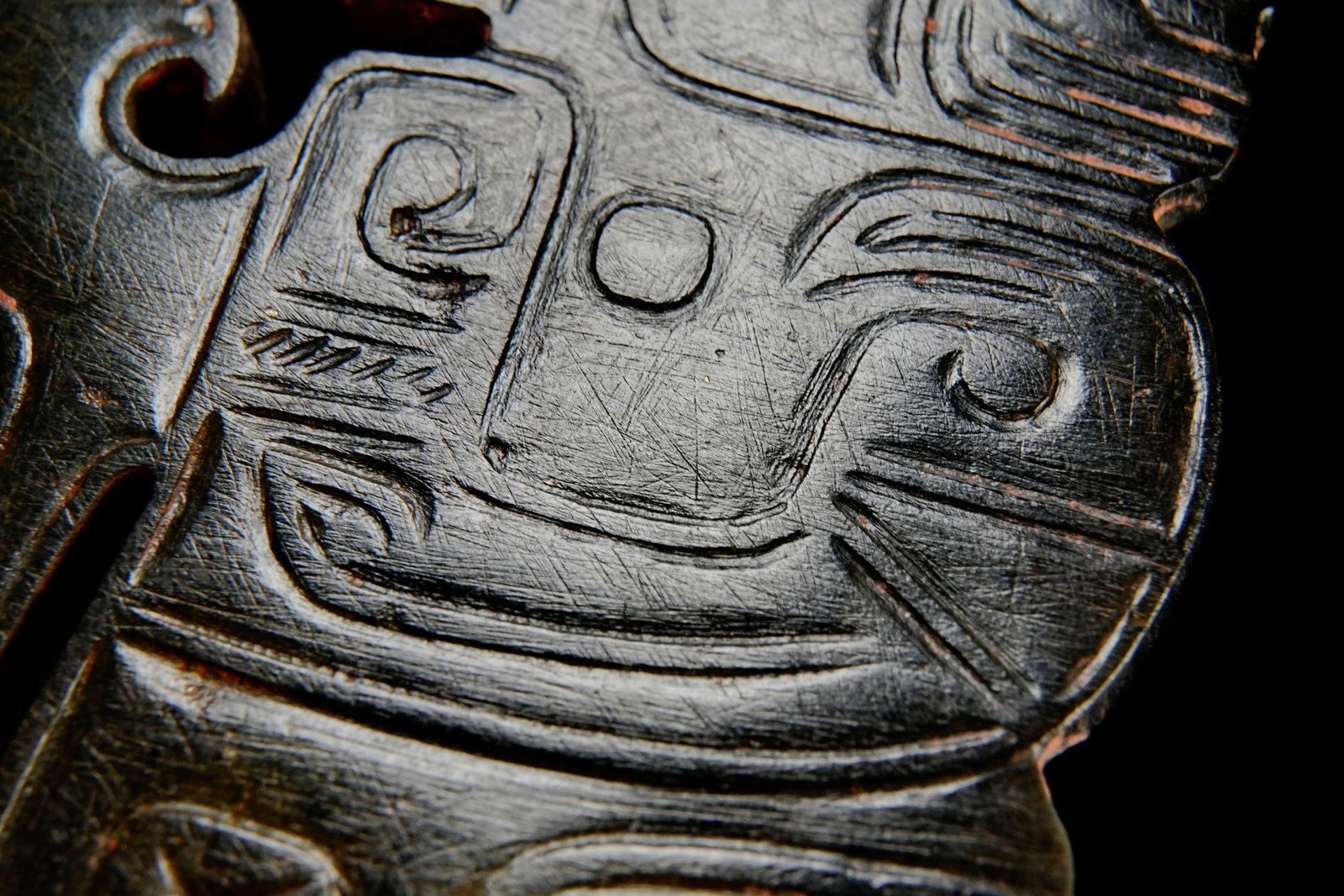Jade Carved Character Face Pattern Bi - 6