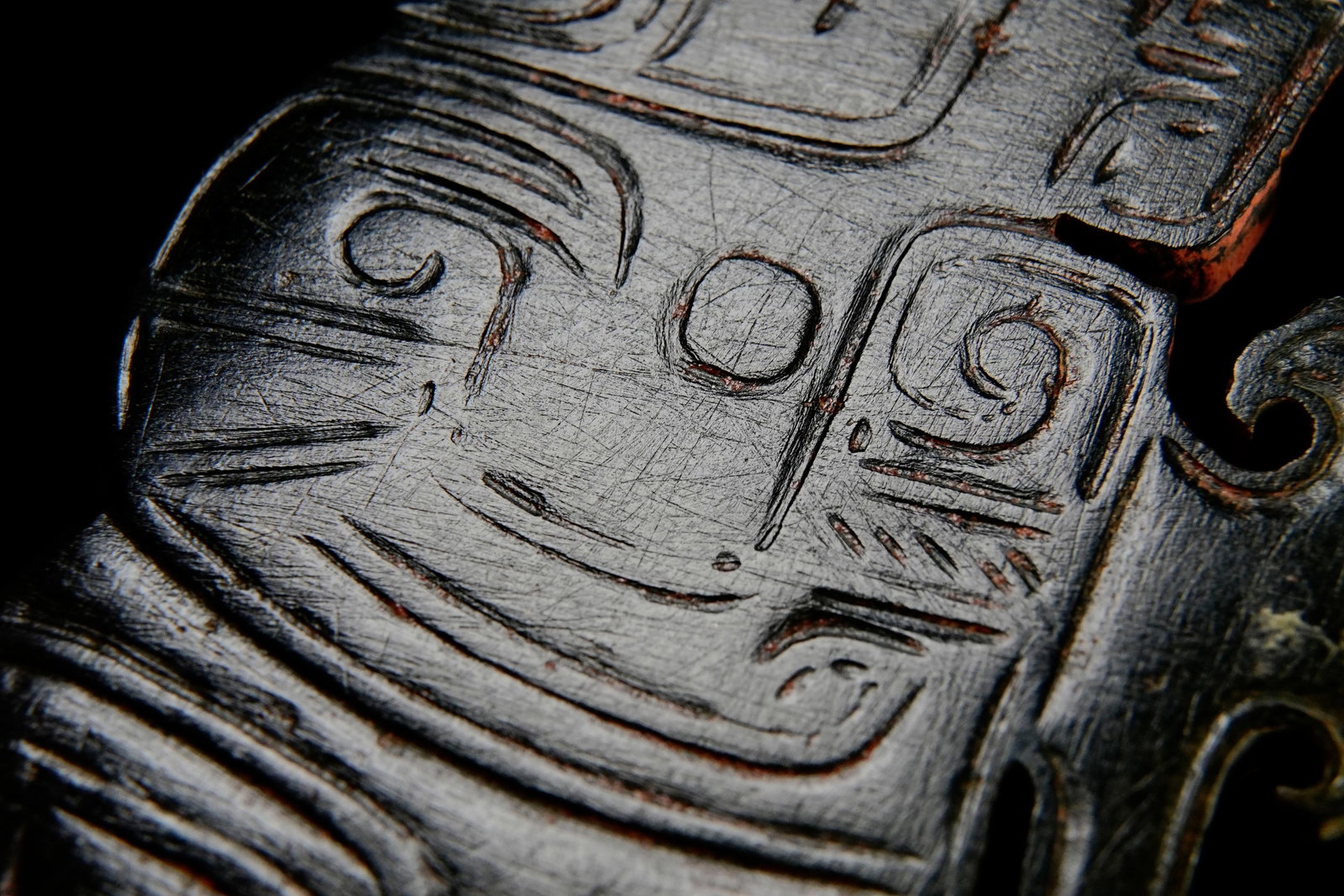 Jade Carved Character Face Pattern Bi - 8