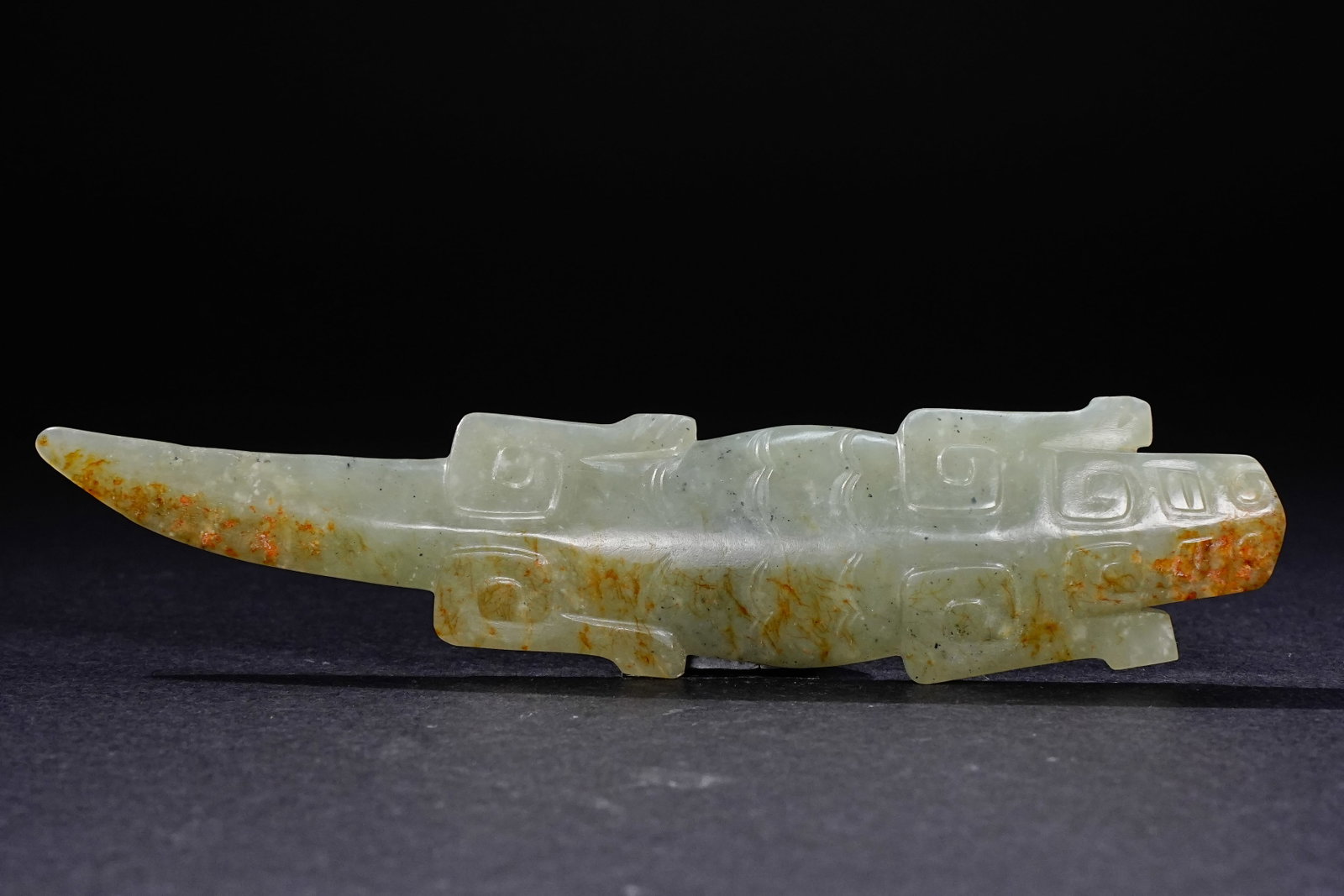Jade Carved Beast Face Pattern Beast Shape Ornament (1 of 9)