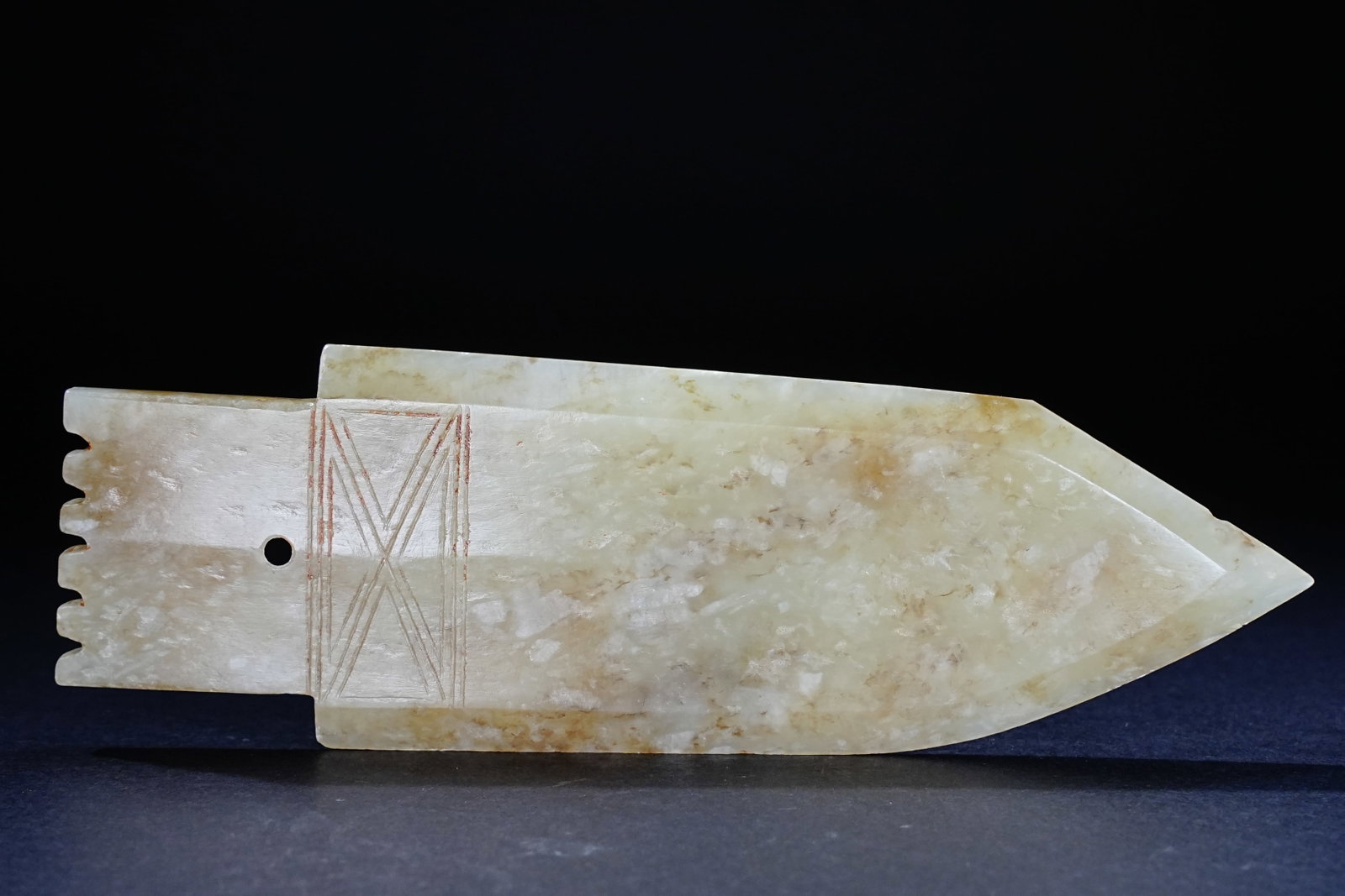 Jade Carved Cloud Pattern Ge - 2