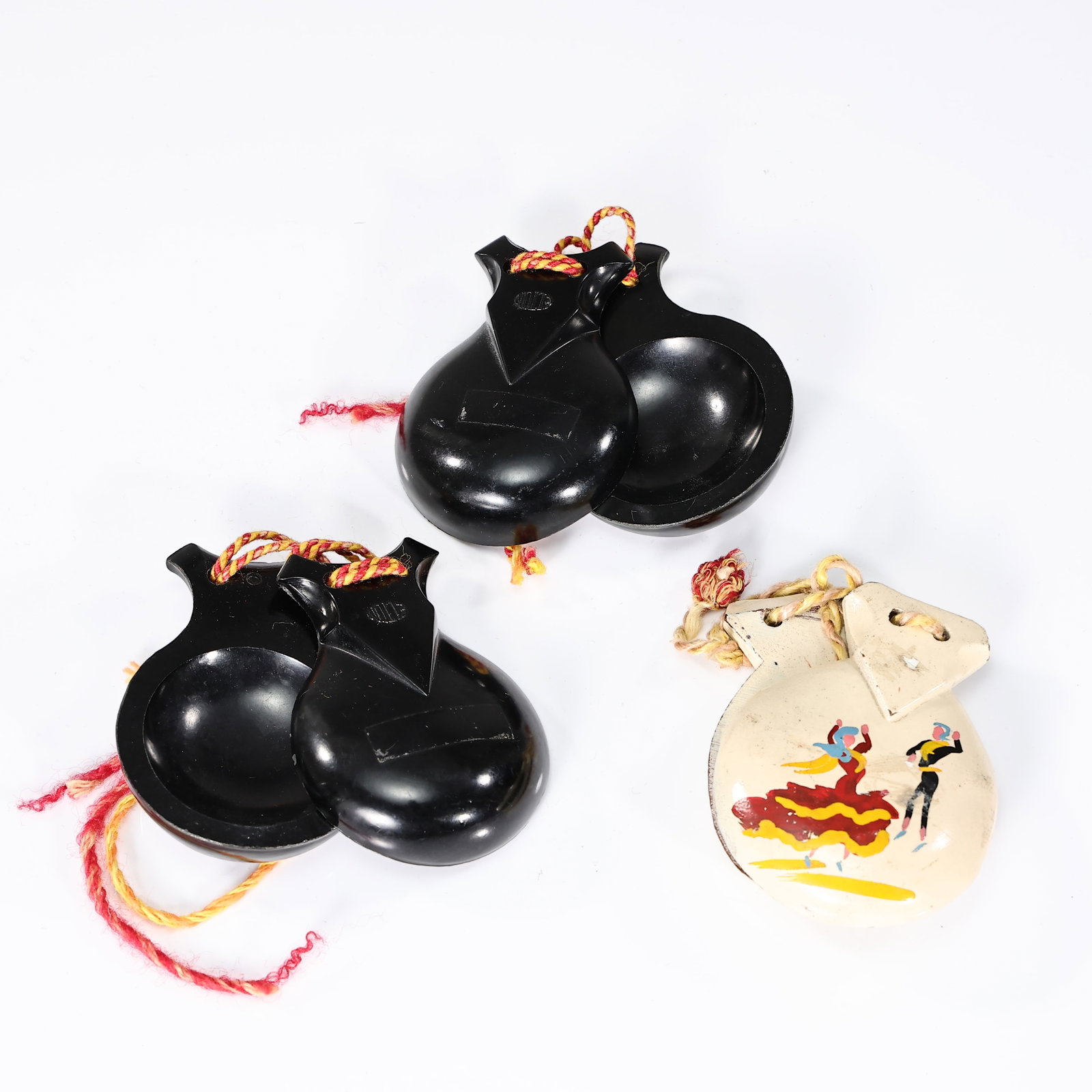 Three Pair Of Wood Spanish Castanets Flamenco Dance (1 of 5)