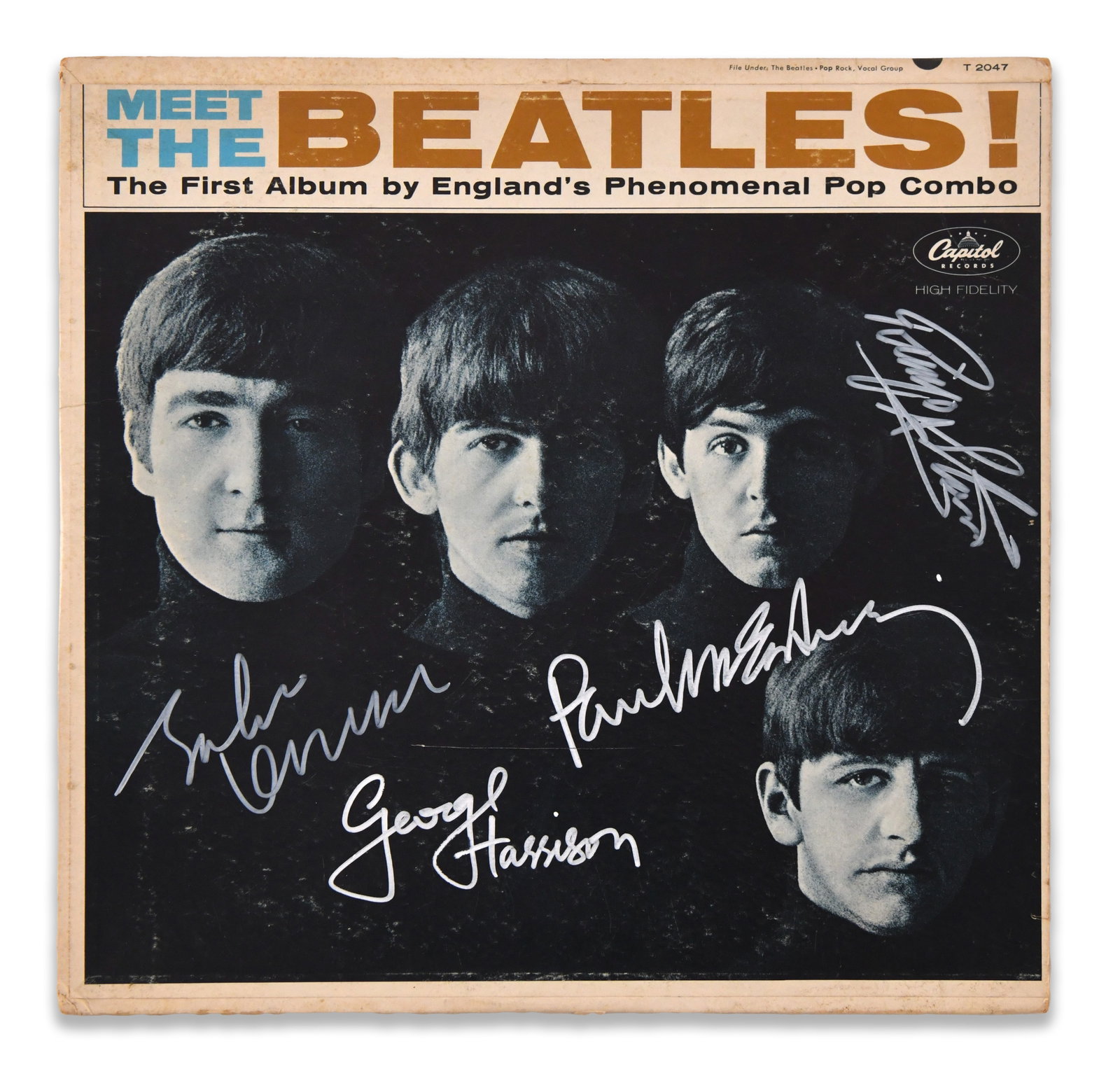 The Beatles - Signed Meet The Beatles! LP: The Beatles - Signed Meet The Beatles! LP THE BEATLES - SIGNED MEET THE BEATLES! LP Provenance and Authenticity: The lot is documented by the complete photographic record supplied for catalogue review