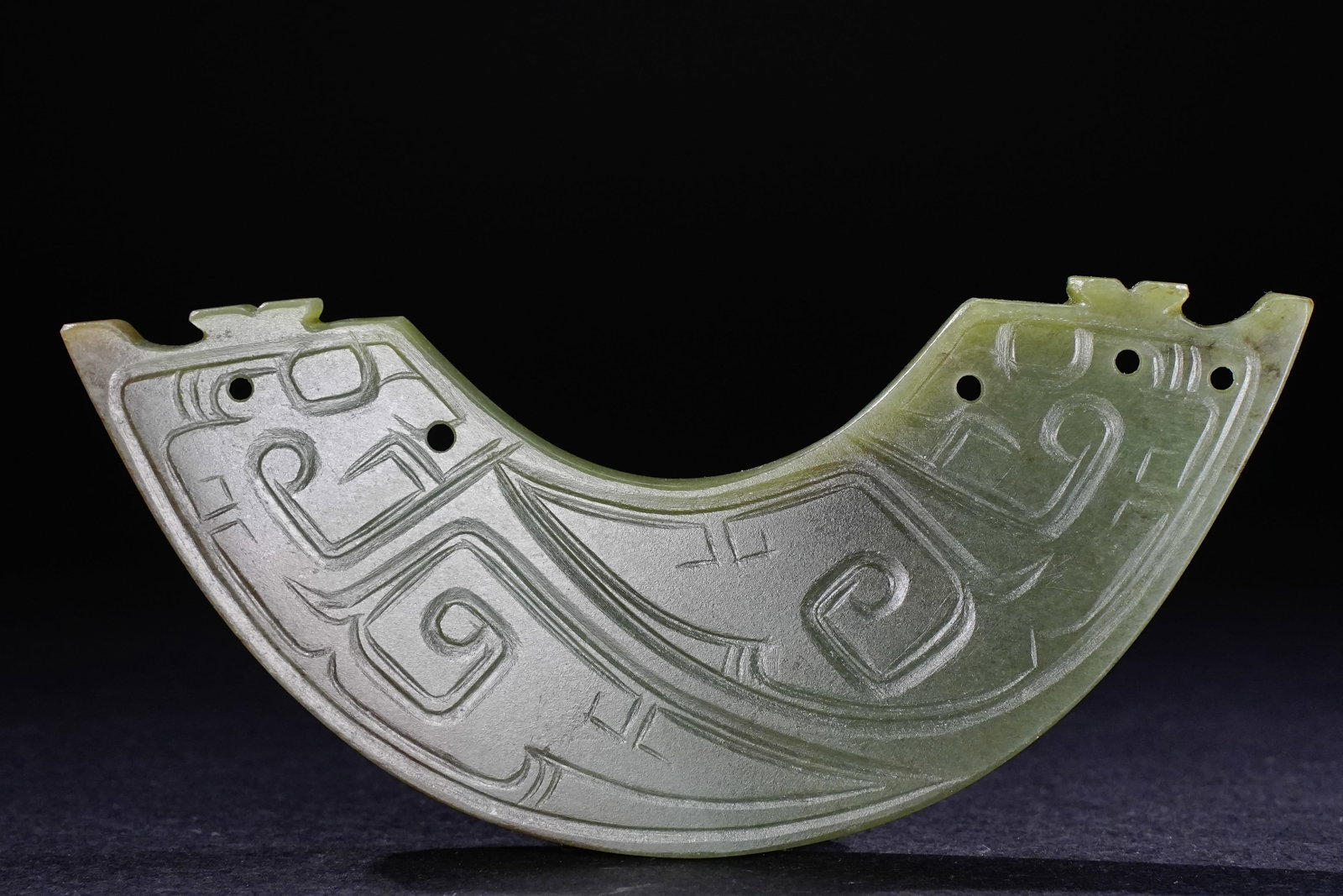 Jade Carved Bird Pattern Huang (1 of 9)