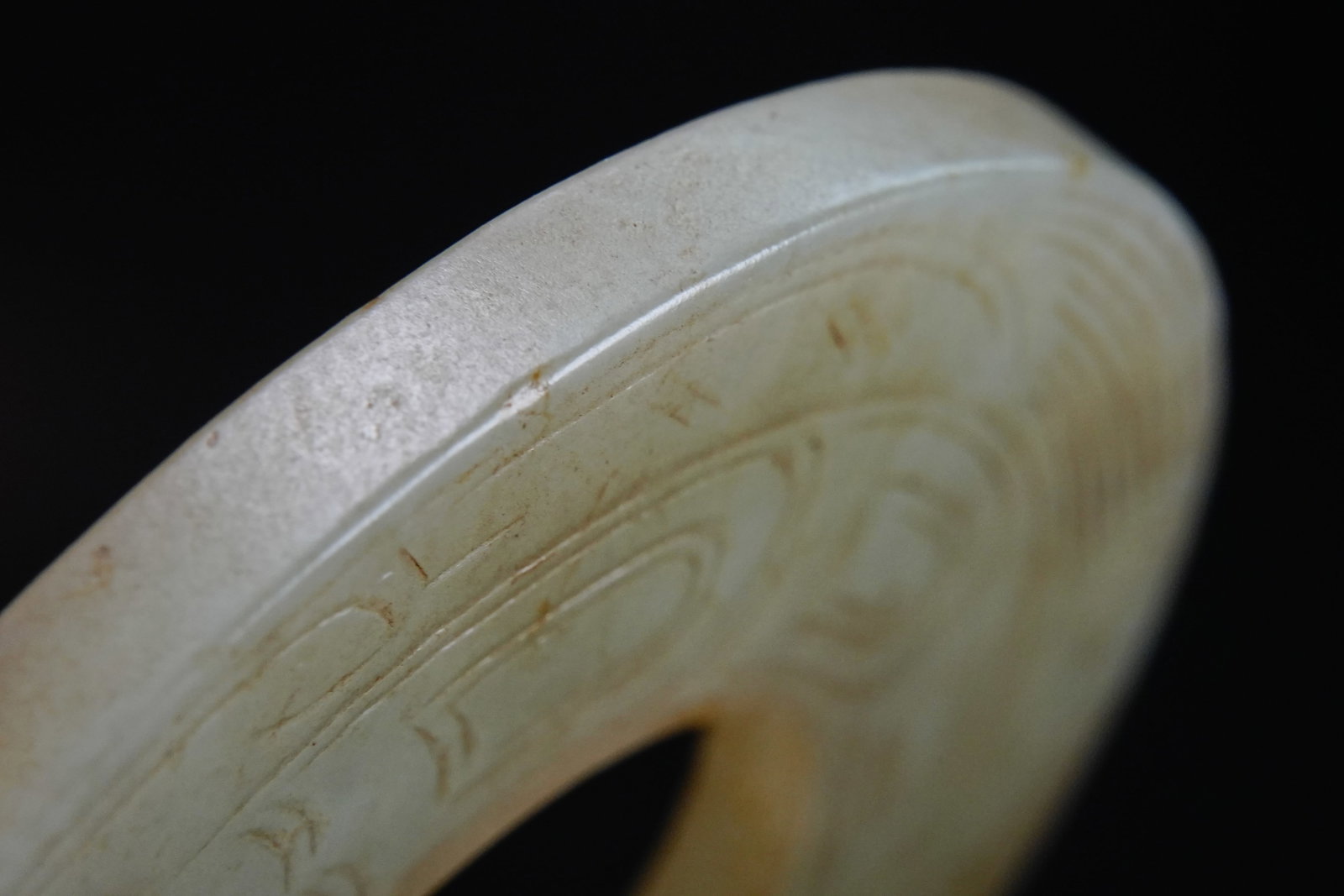 Jade Carved Dragon Pattern Ring - 9