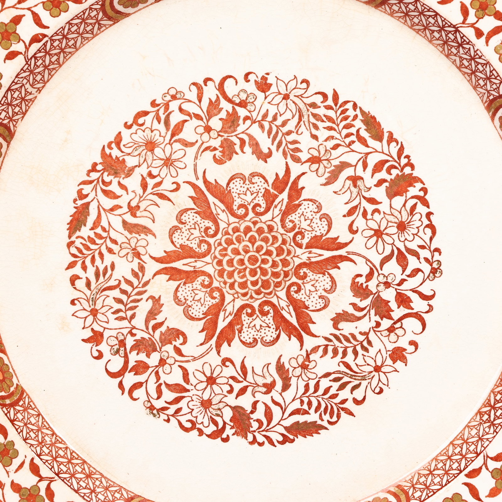Minton Denmark 19th Rust Octagonal Dinner Plate? - 2