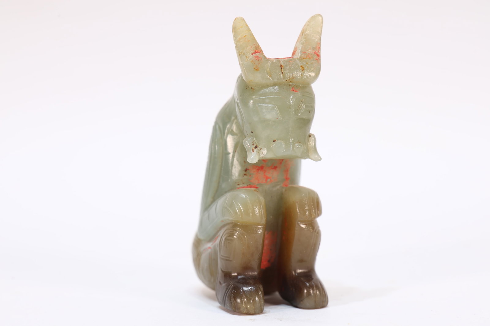 Jade Carved Beast Face Pattern Beast Shape Ornament: Jade Carved Beast Face Pattern Beast Shape Ornament (6.5 x 4 x 2.5cm)
