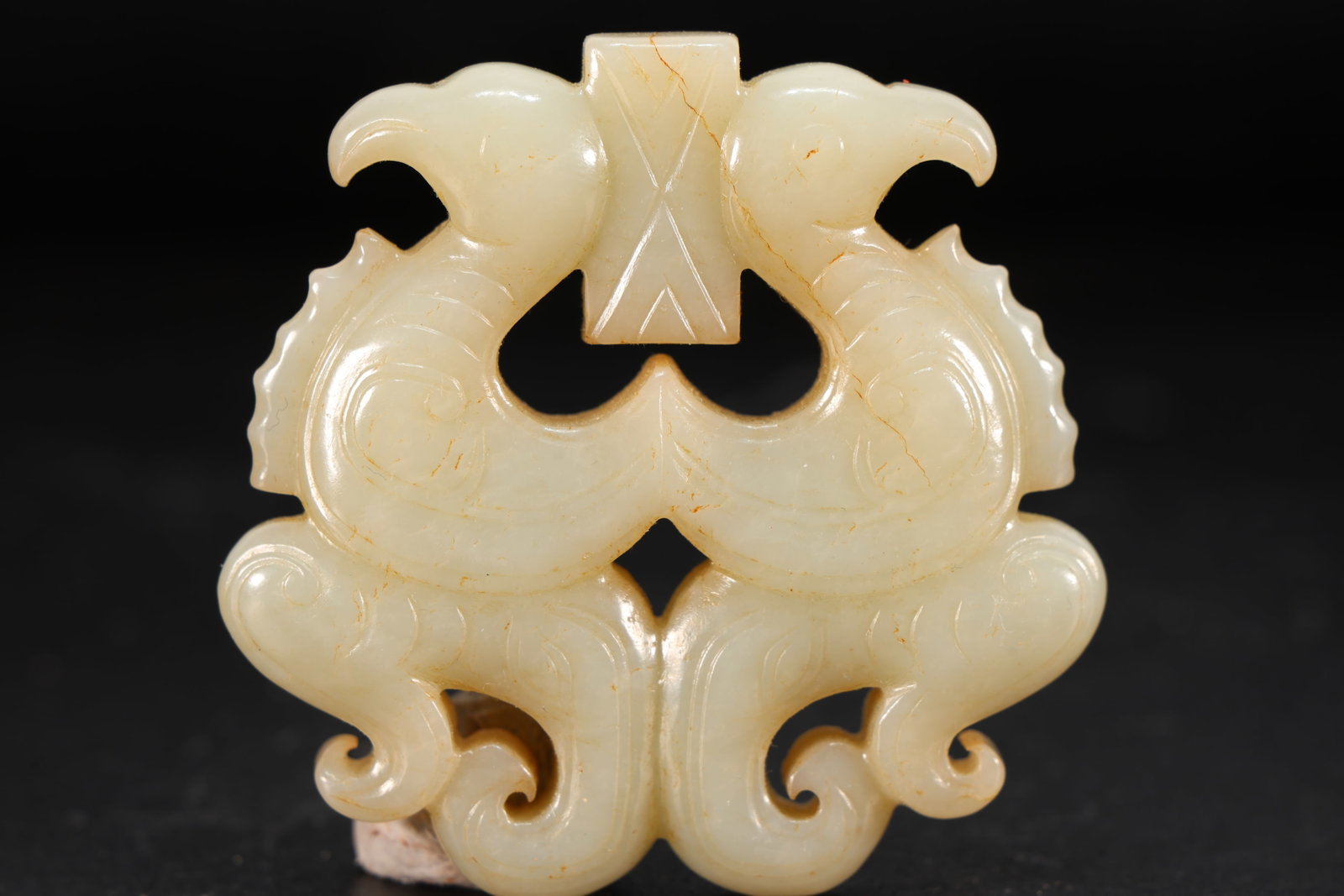Jade Carved Bird Pattern Bi - 2