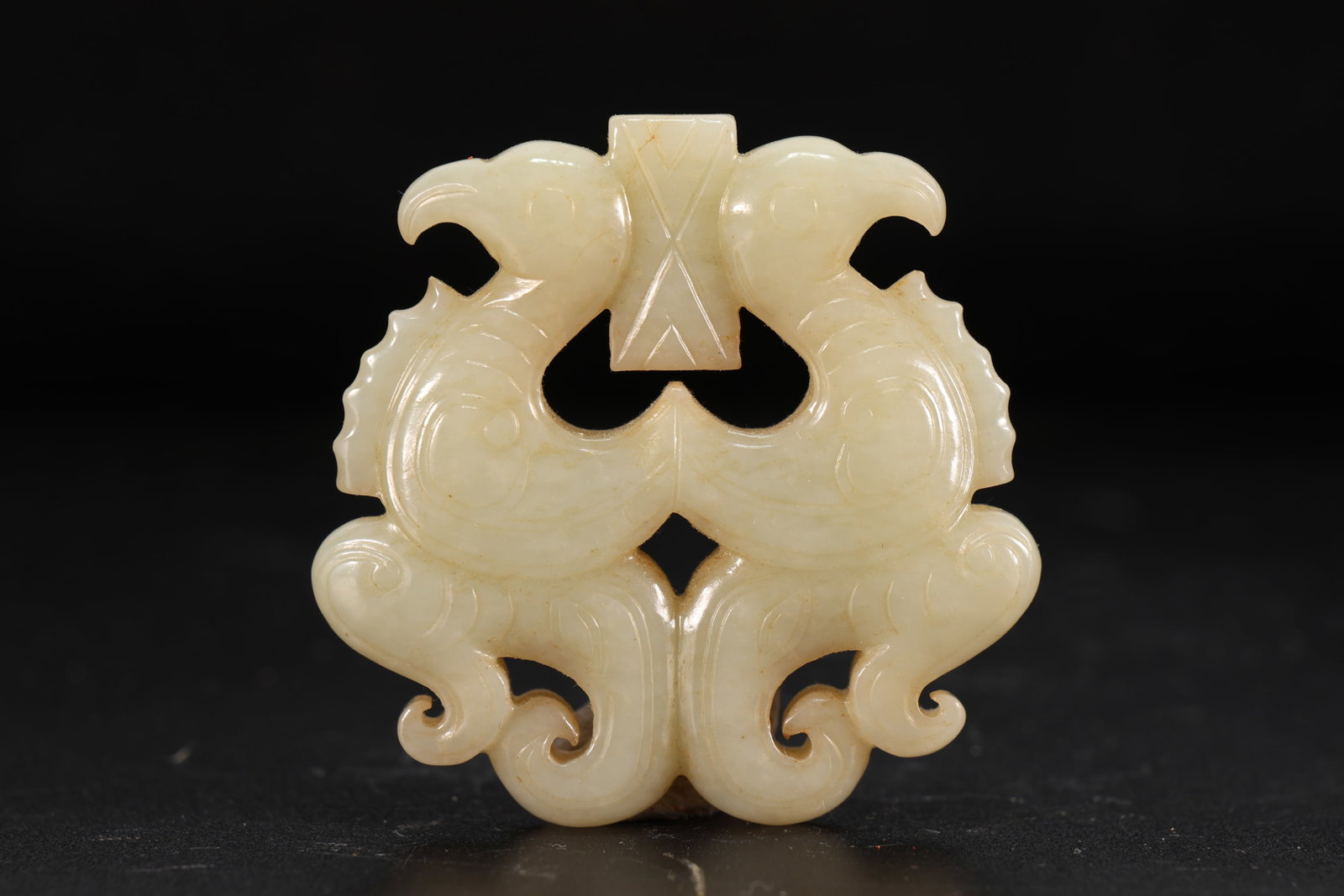 Jade Carved Bird Pattern Bi - 3