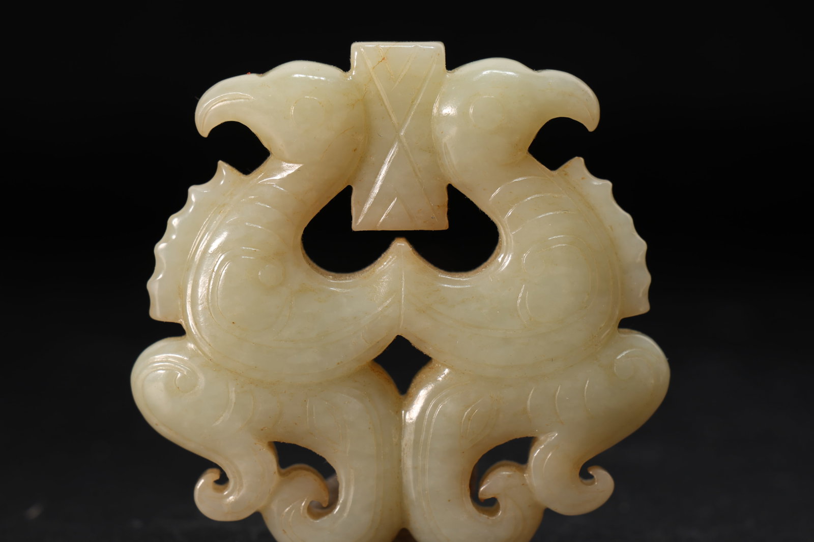 Jade Carved Bird Pattern Bi - 4