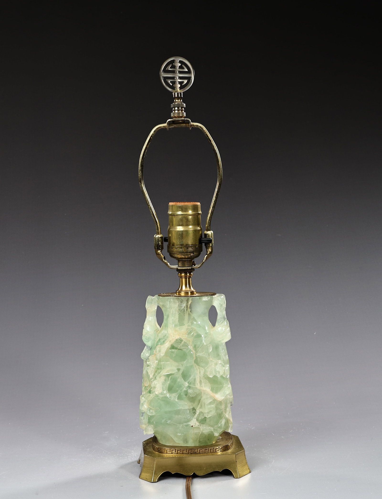 Vintage Wescal Crystal Brass Table Lamp ( Working Condition): Vintage Wescal Crystal Brass Table Lamp ( Working Condition) (25 x 42 x 18 cm)