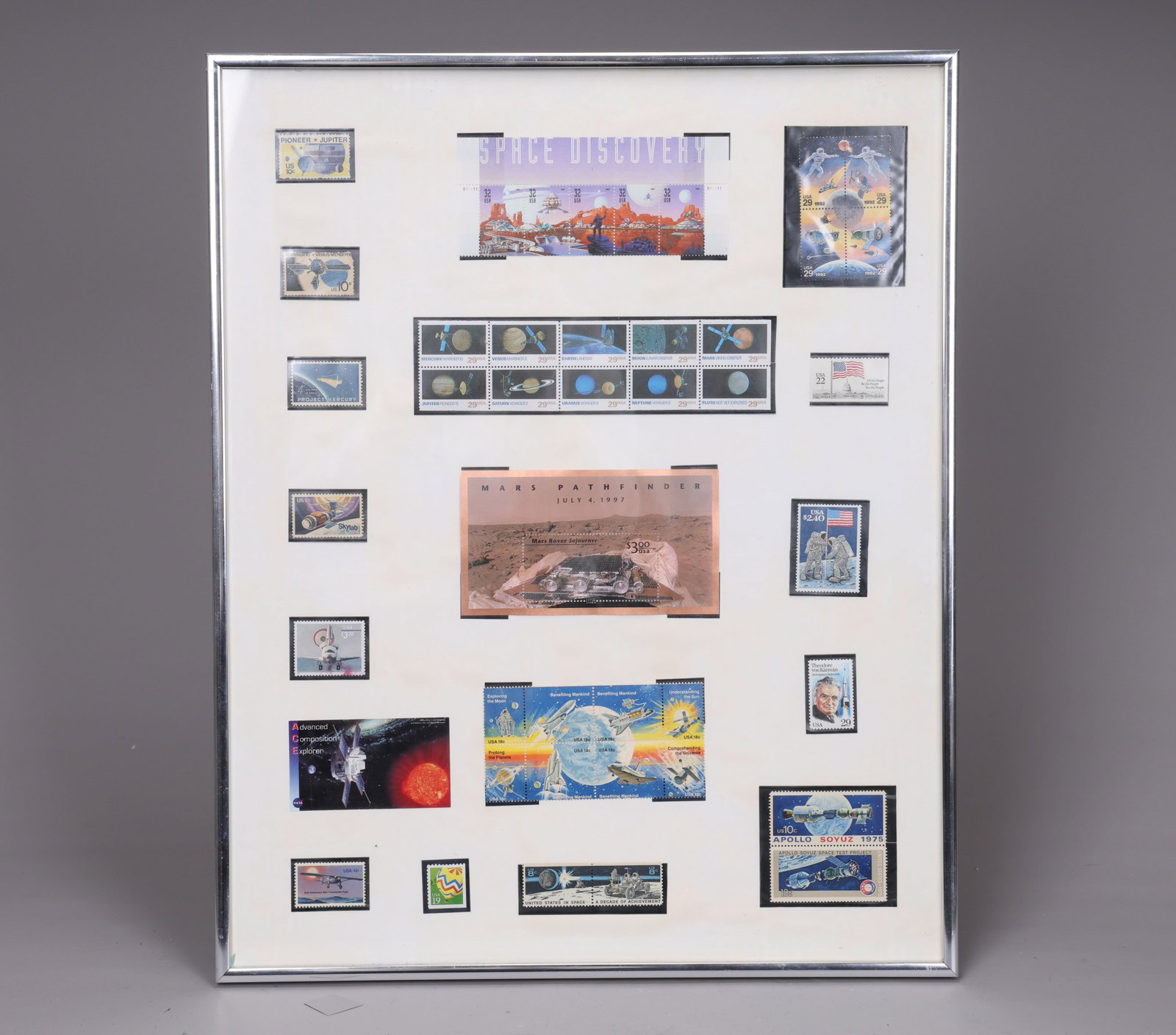 Framed Space Exploration Mars Pathfinder Stamps (1 of 8)