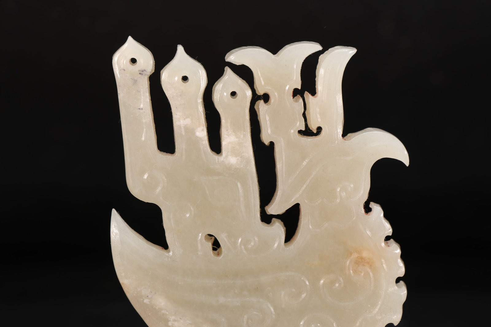 Jade Carved Bird Pattern Bi - 2