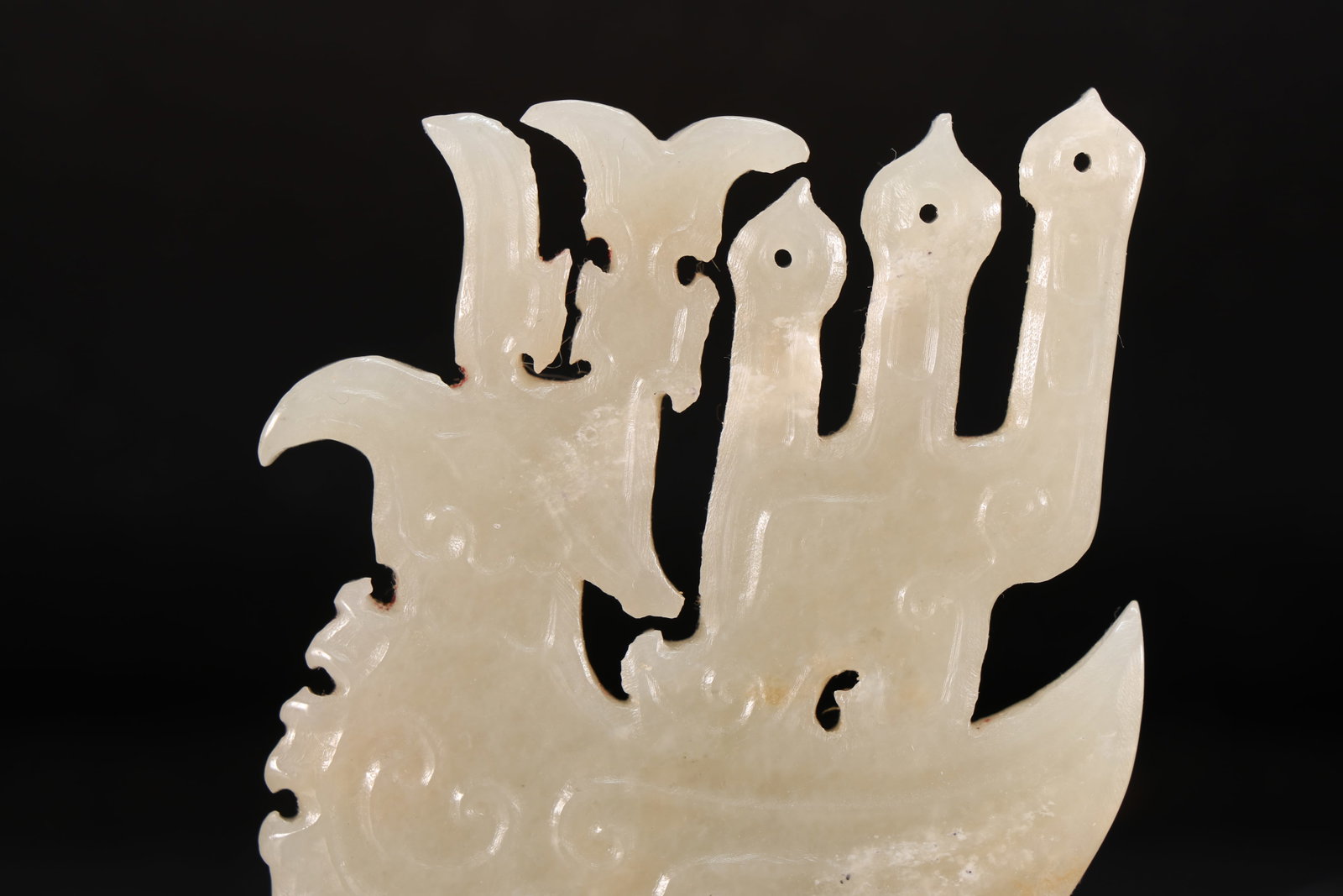 Jade Carved Bird Pattern Bi - 5