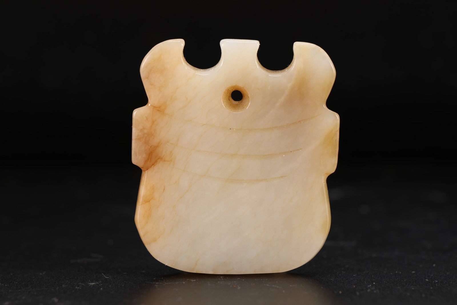 Jade Carved Beast Face Pattern Bi - 3